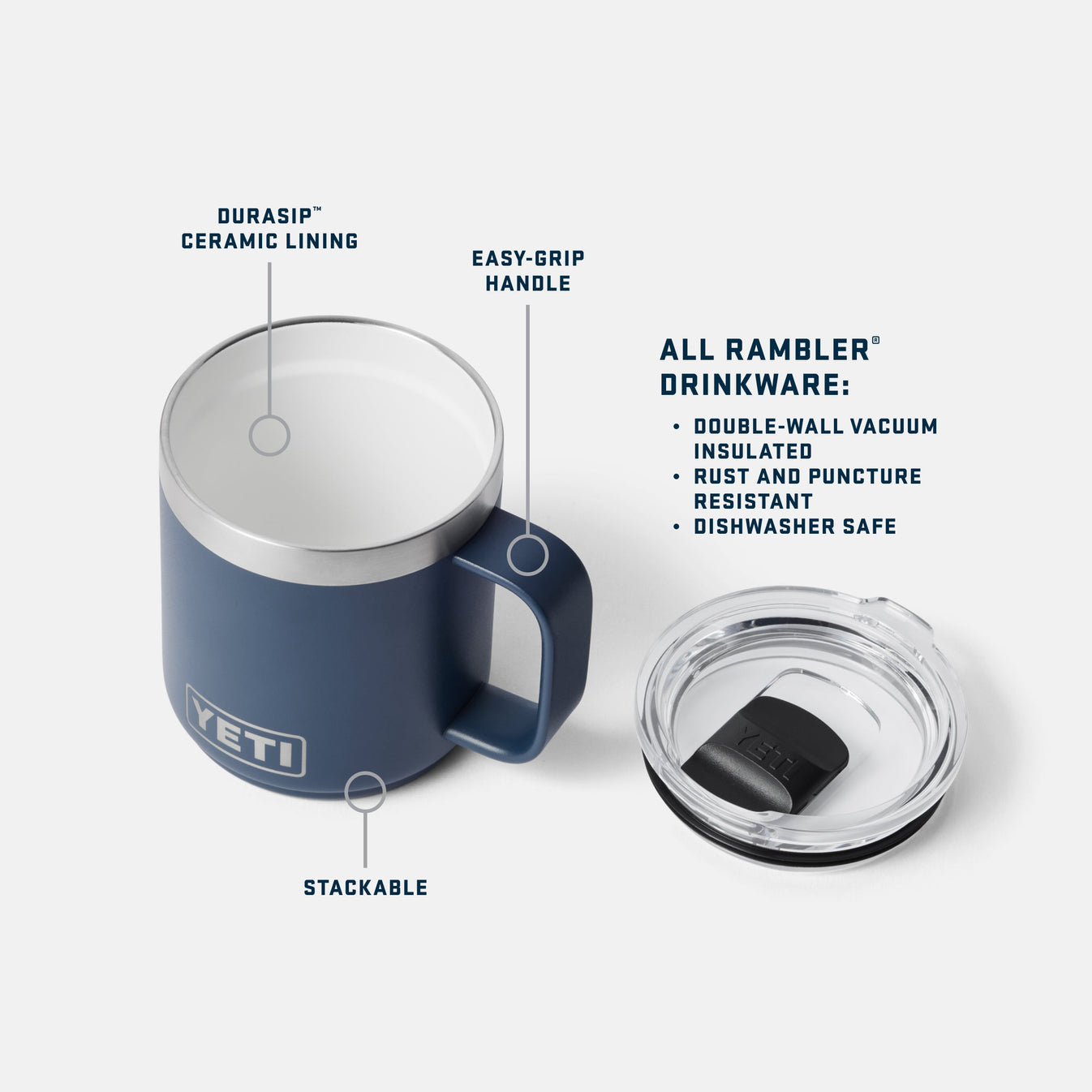 Borraccia 295ml Mug Ceramic Navy