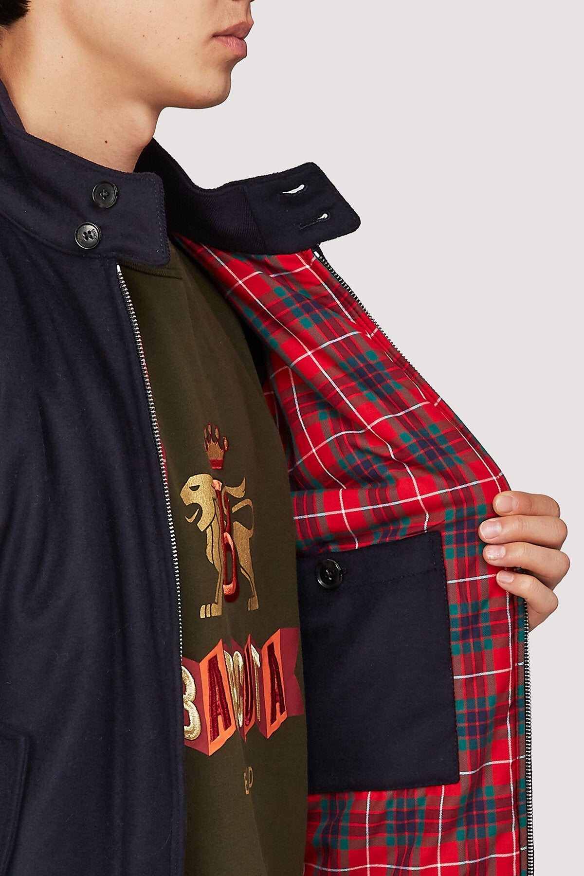 Mann G9 Melton Jacke Deep Blue