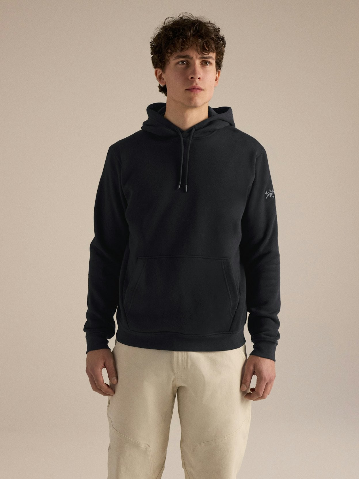 Maglia Emblem Fleece Hoody Uomo Black