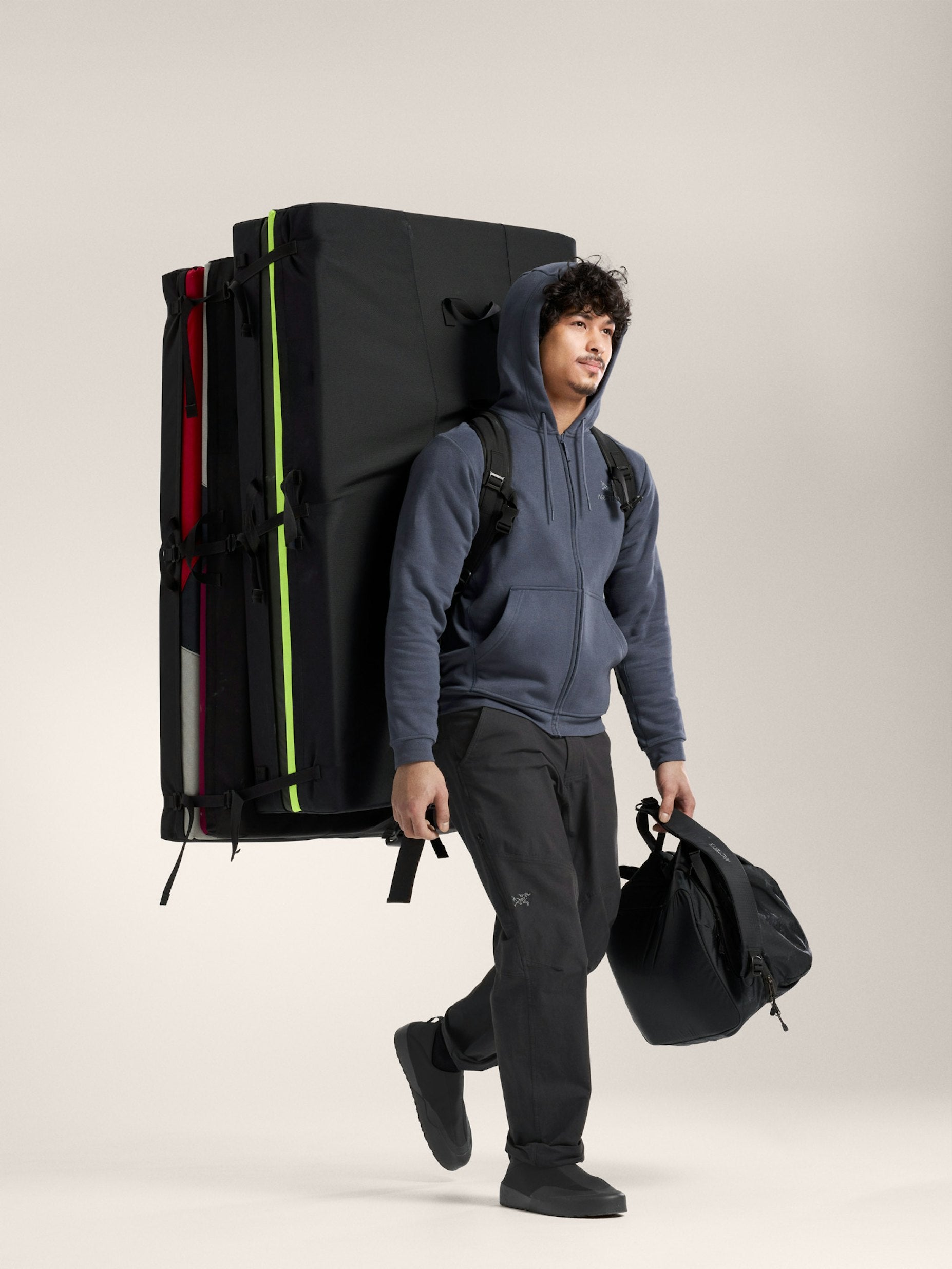 Maglia Emblem Fleece Full Zip Uomo Dark Stratus