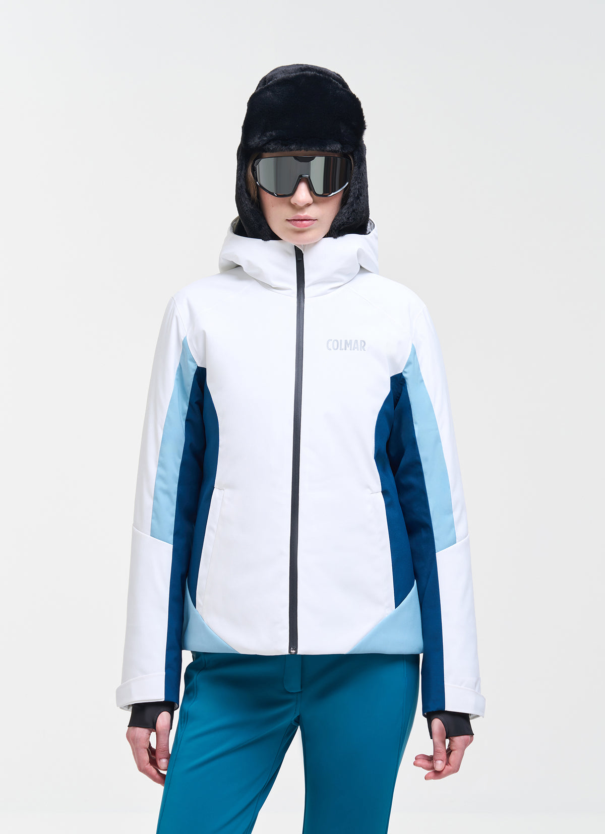 Dam Niseiko-jacka Bianco/Blu Midnight