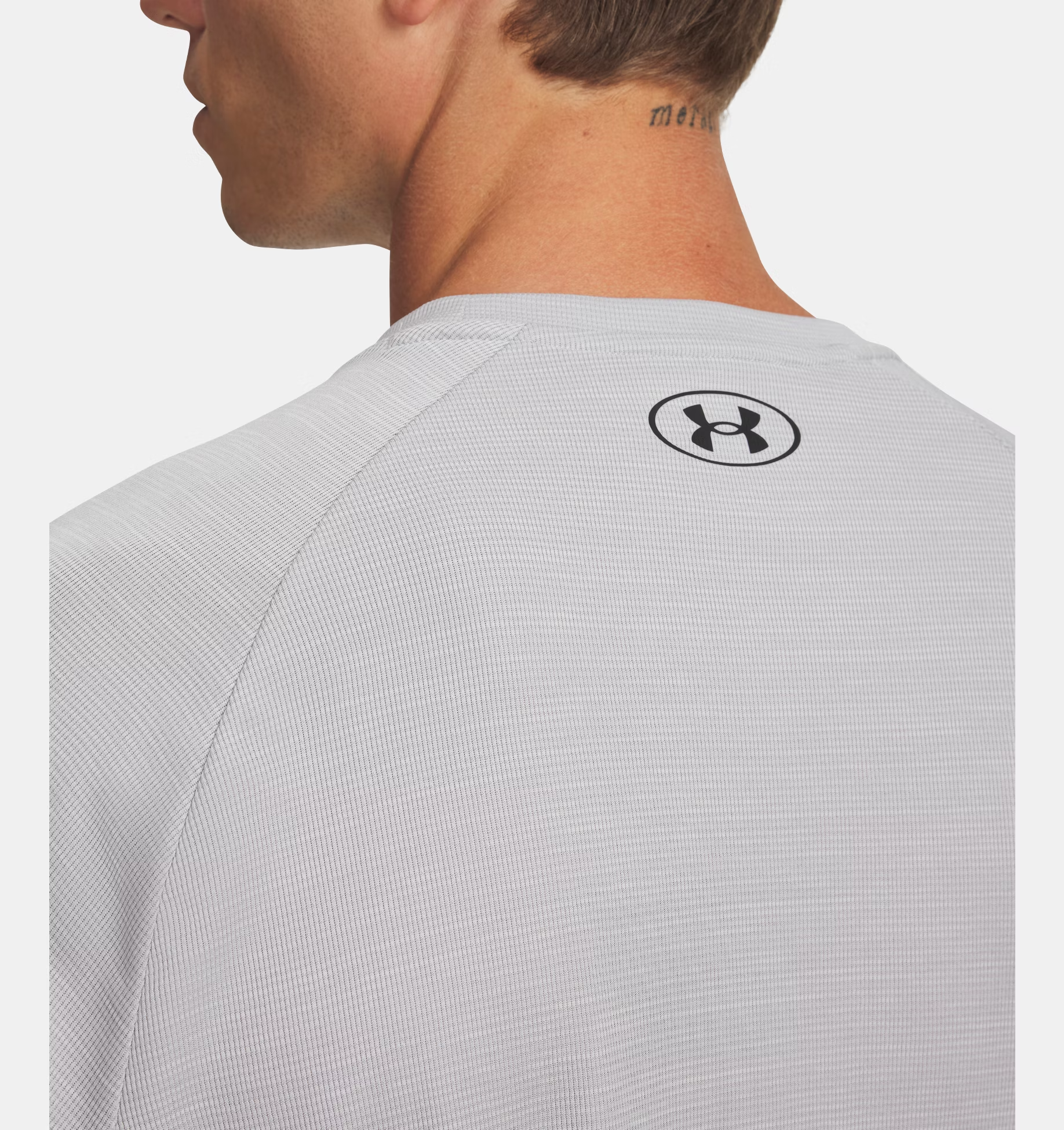 Camiseta Tech Textured Hombre White/Black