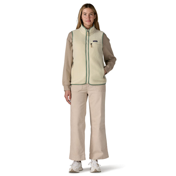 Gilet Reto Pile Donna Natural/Ellwood Green