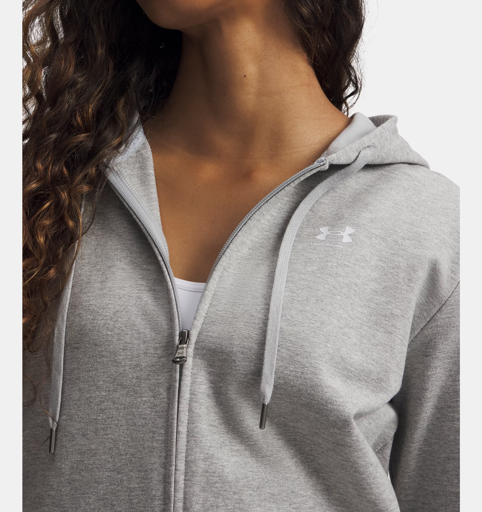 Maglia Sport Terry Full Zip Donna Mod Gray Light Heather