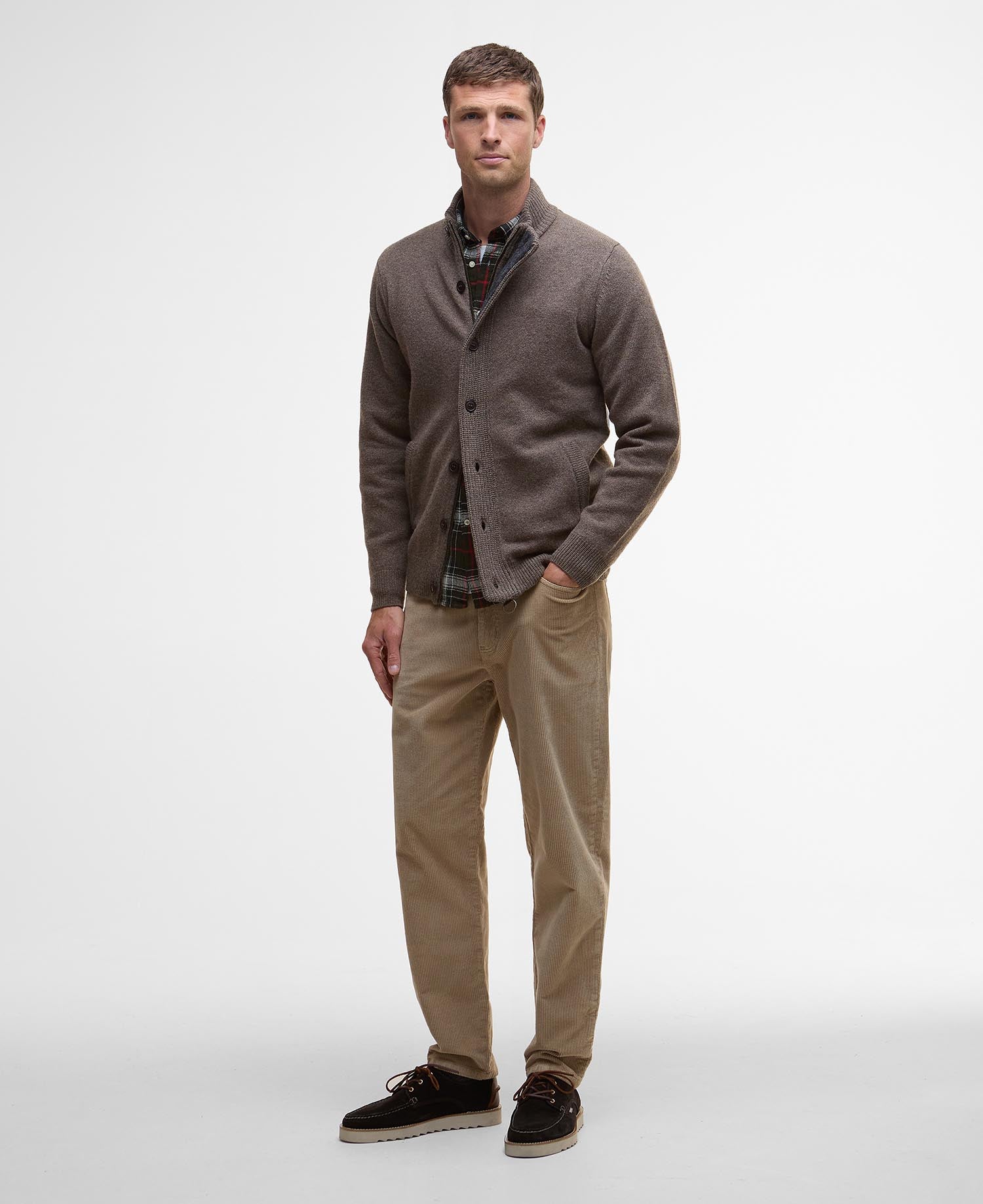 Maglia Patch Zip Uomo Dark Stone