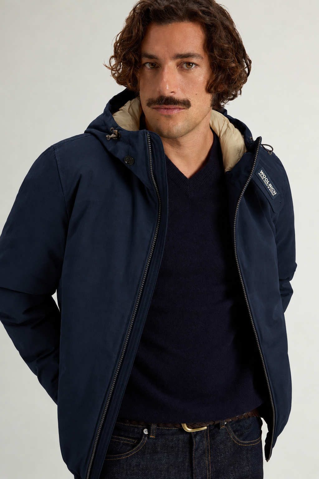 Woolrich | Veste Pacific Mountain Homme Melton Blue