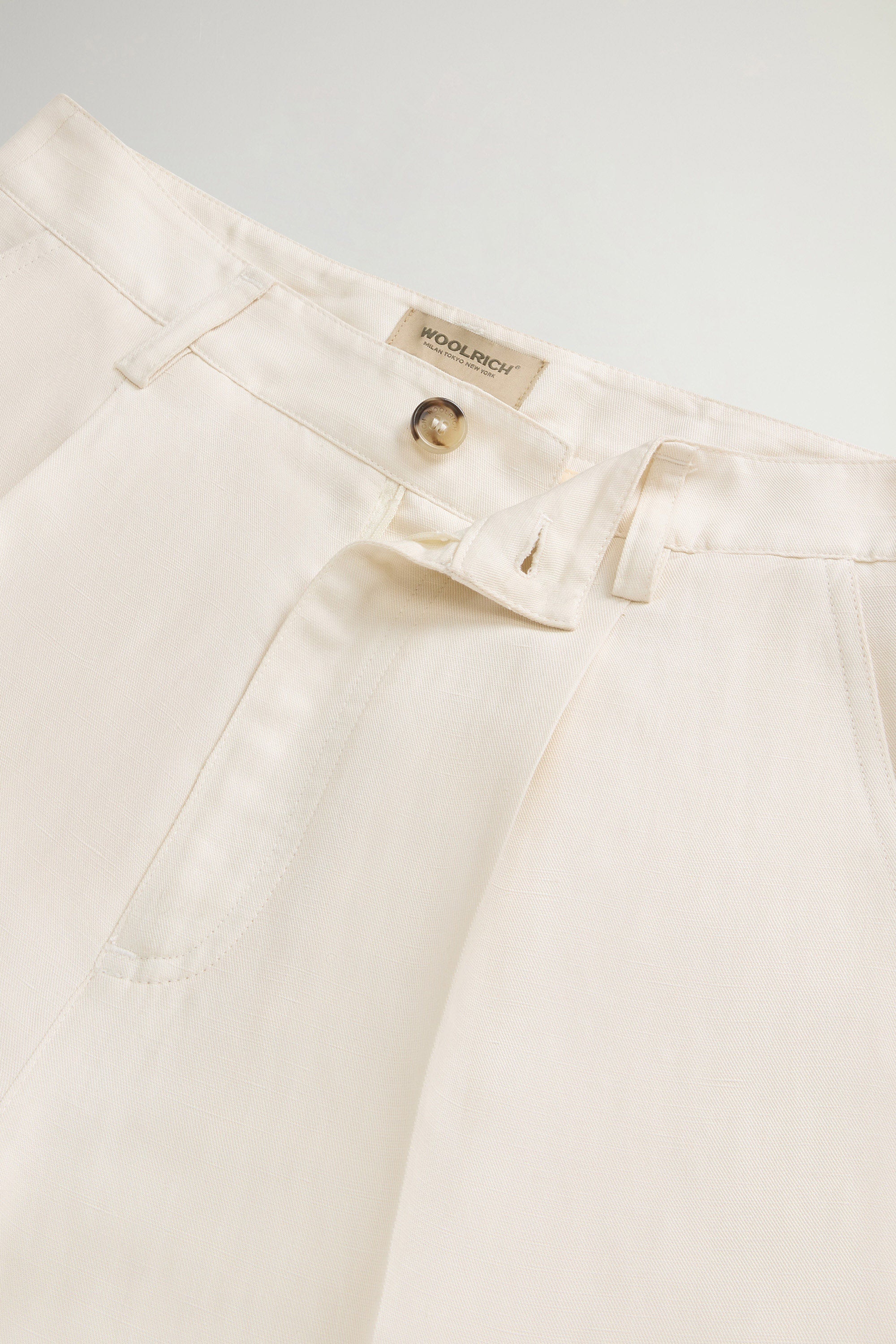 Pantaloncini Lyocell Linen Donna Milk Cream
