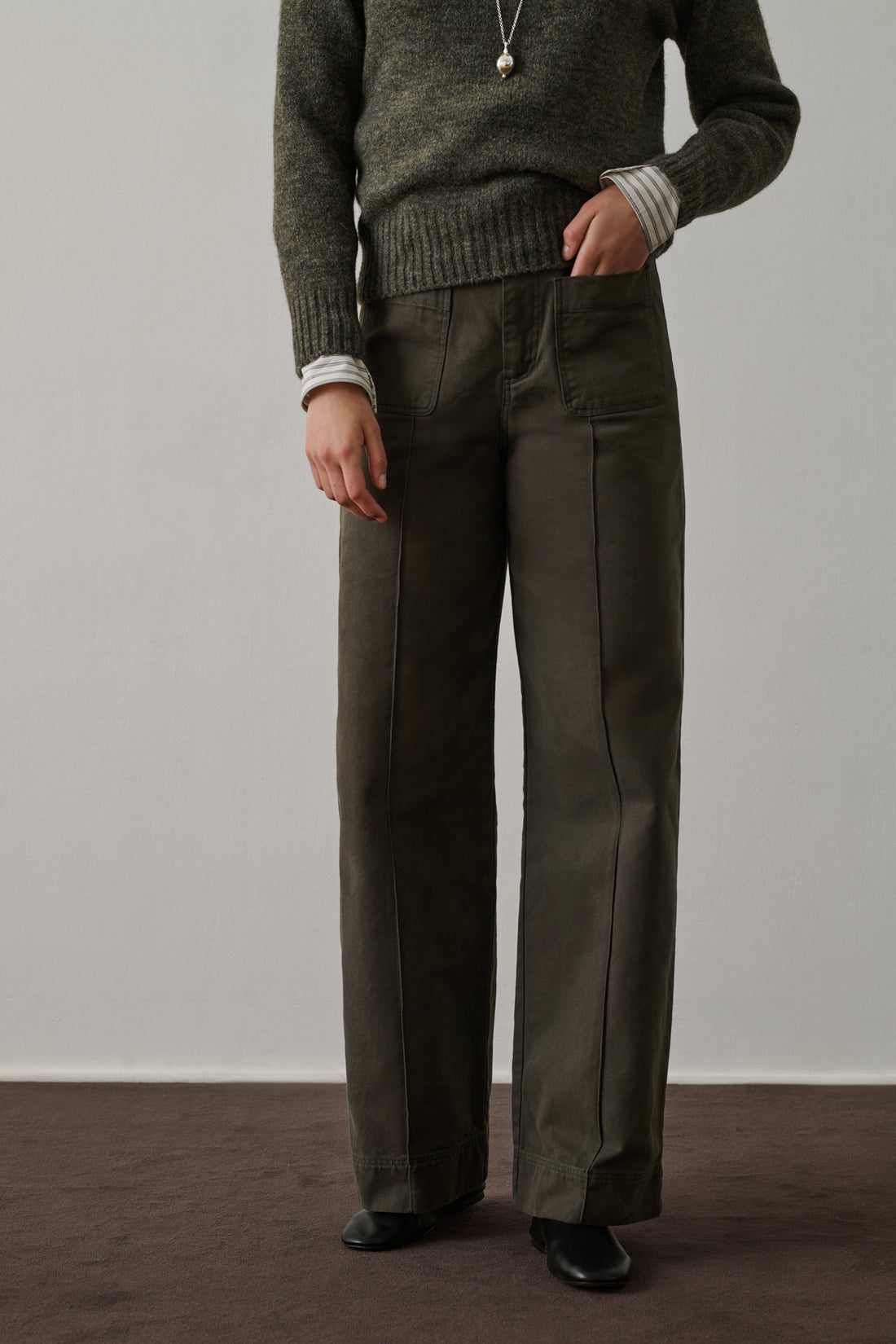 Pantalon Harold Femme Kaki