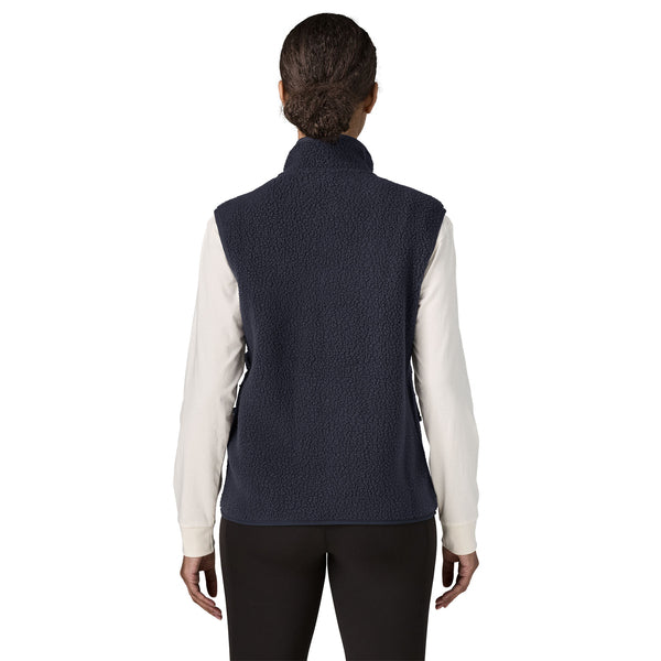 Gilet Retro Pile Donna Sunken Blue