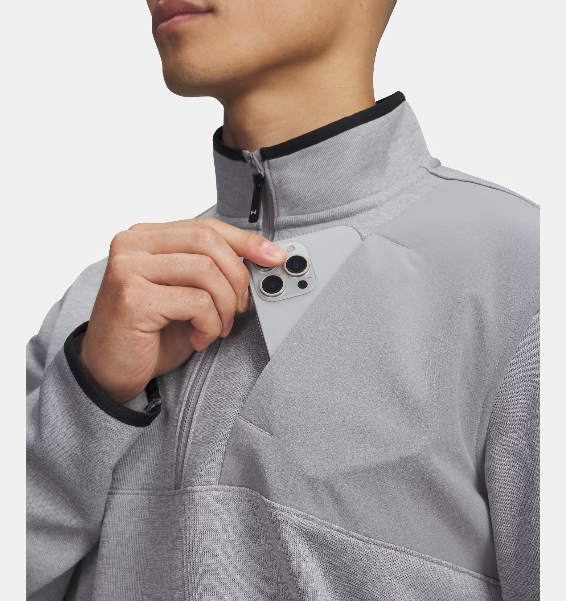 Maglia Drive SweaterFleece 1/2 Zip Uomo Steel