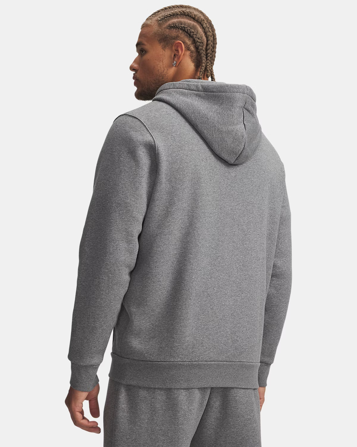 Mann Icon Fleece Full Zip Kapuzenpullover Pitch Gray Medium