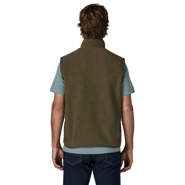 Gilet Retro Pile Uomo Basin Green