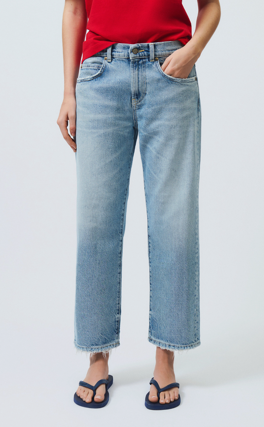 Pantaloni New Oscar Old Glory Donna La Finca Demin