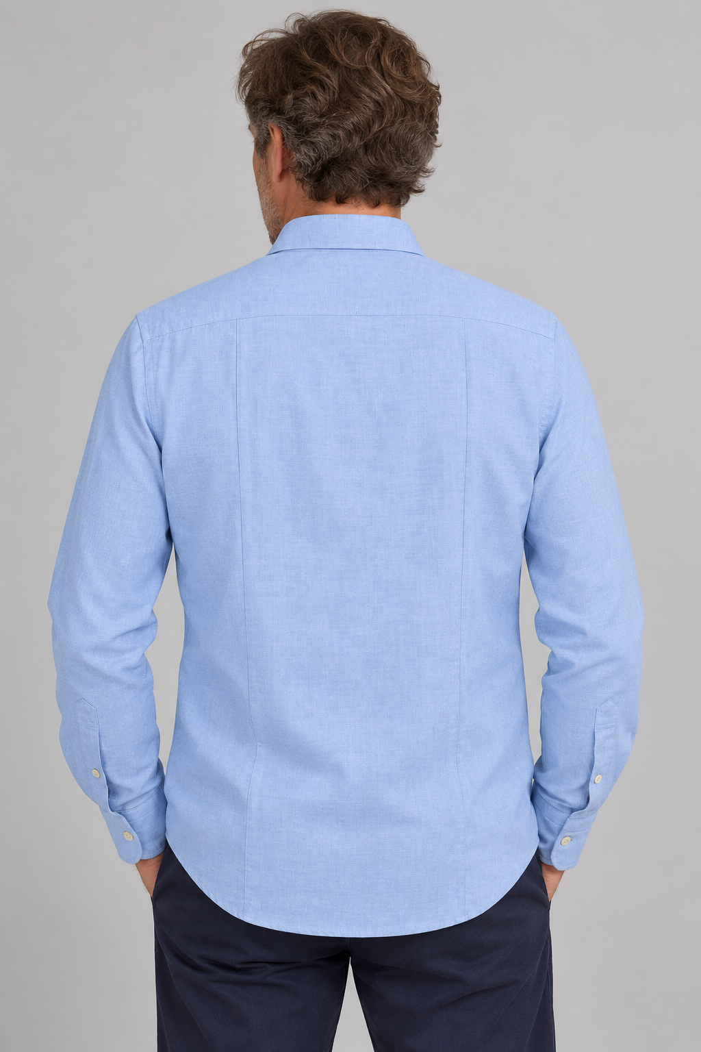 Bastoncino | Camisa Simo Cashmere Hombre Light Blue