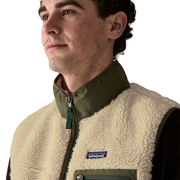 Gilet Classic Retro-X Fleece Uomo Dark Natural/Basin Green