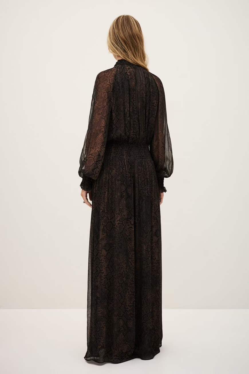 Frau Smoky Kleid Marron