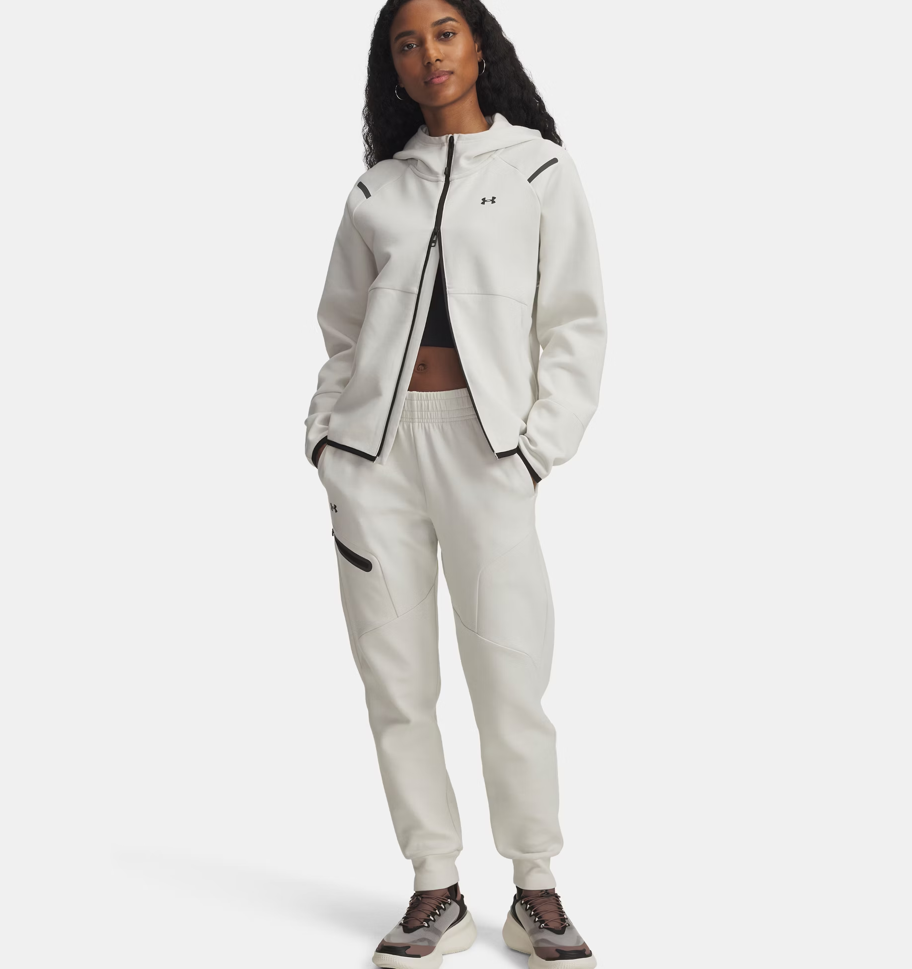 Pantaloni Unstoppable Fleece Donna Summit White/Black