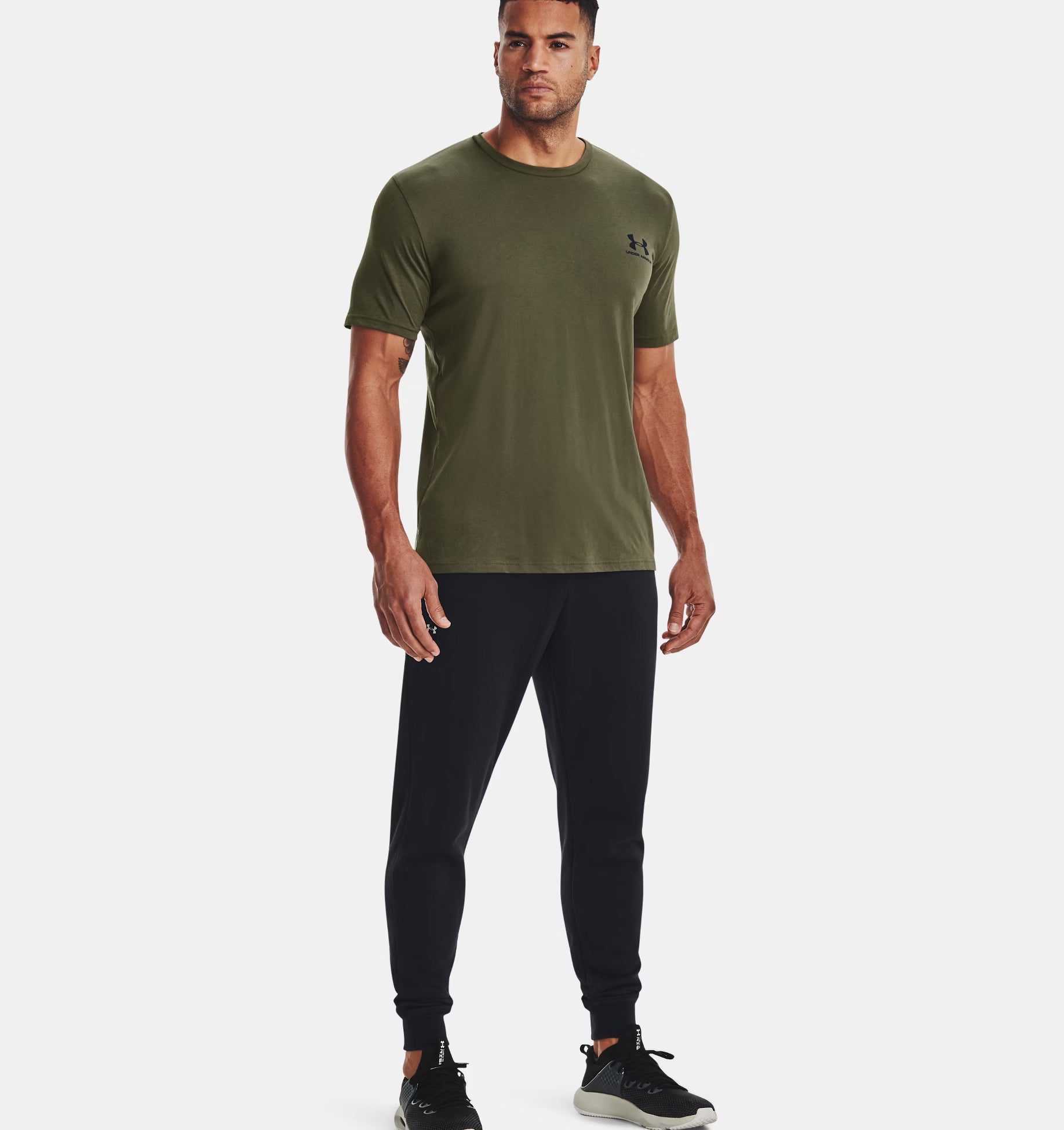 Camiseta Left Chest Logo Hombre Marine Green
