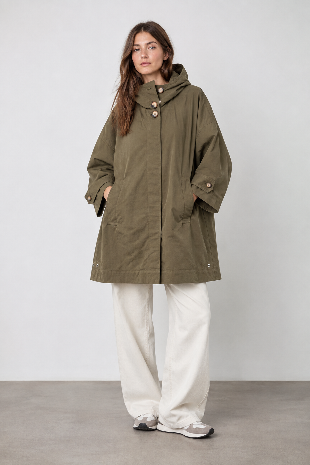 Frau Orage Mantel Kaki