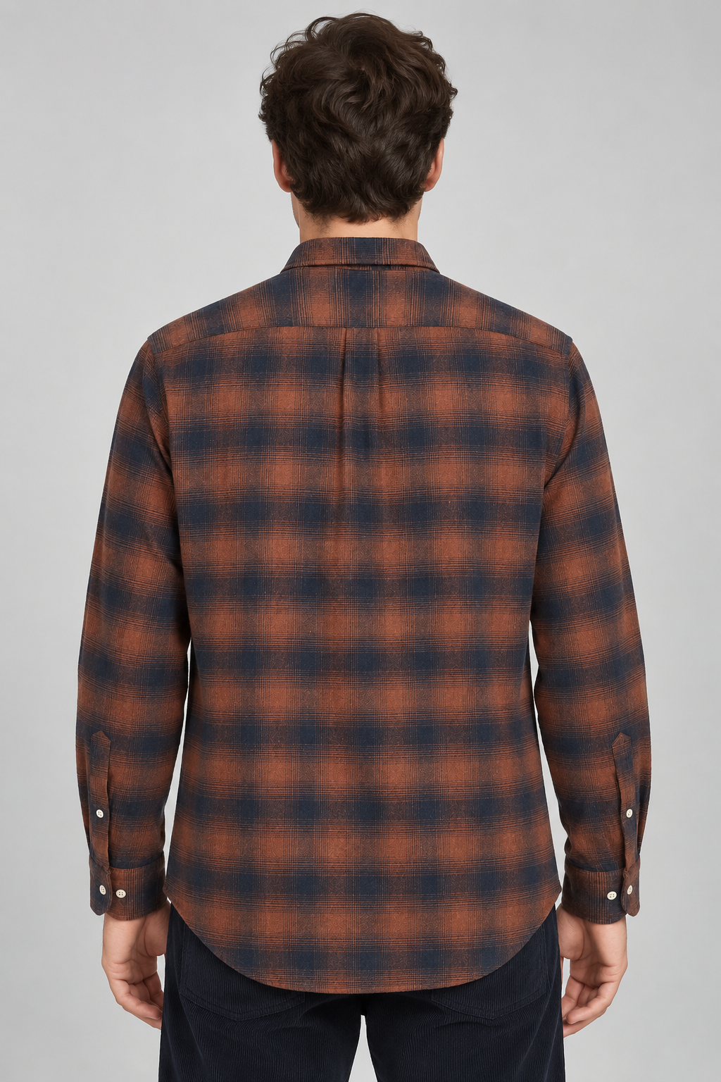 Camicia Bradford Tecnical Uomo Brown/Blue Dark