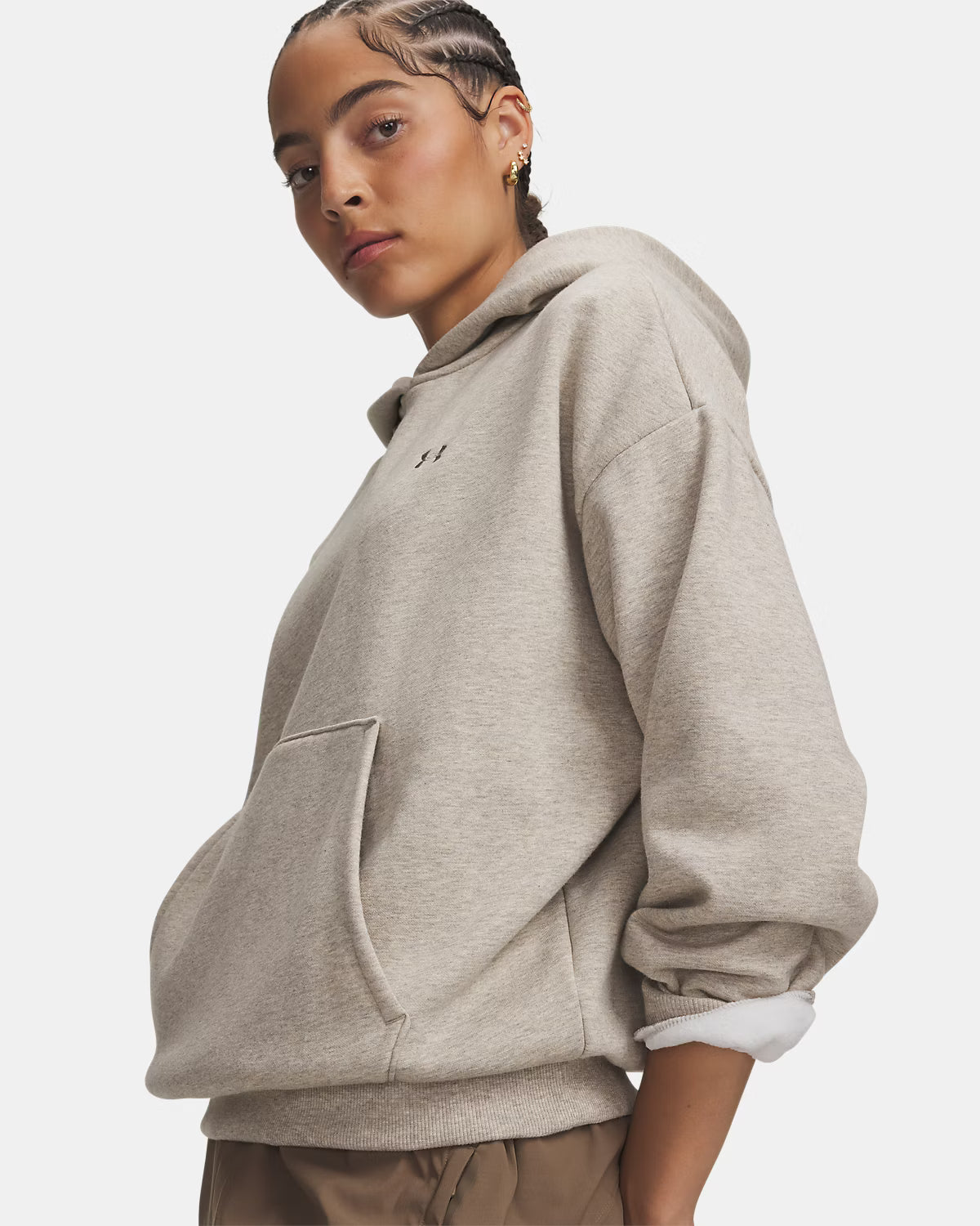 Maglia Icon Fleece Hoodie Donna Timberwolf Taupe