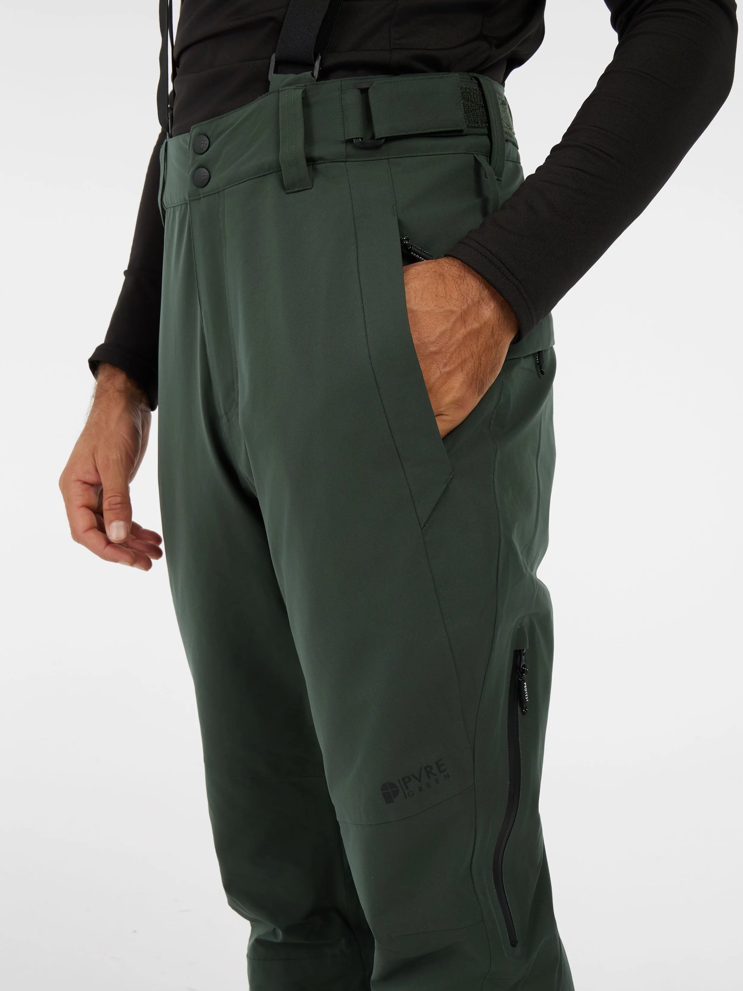 Pantaloni Mikado Uomo Kale Green
