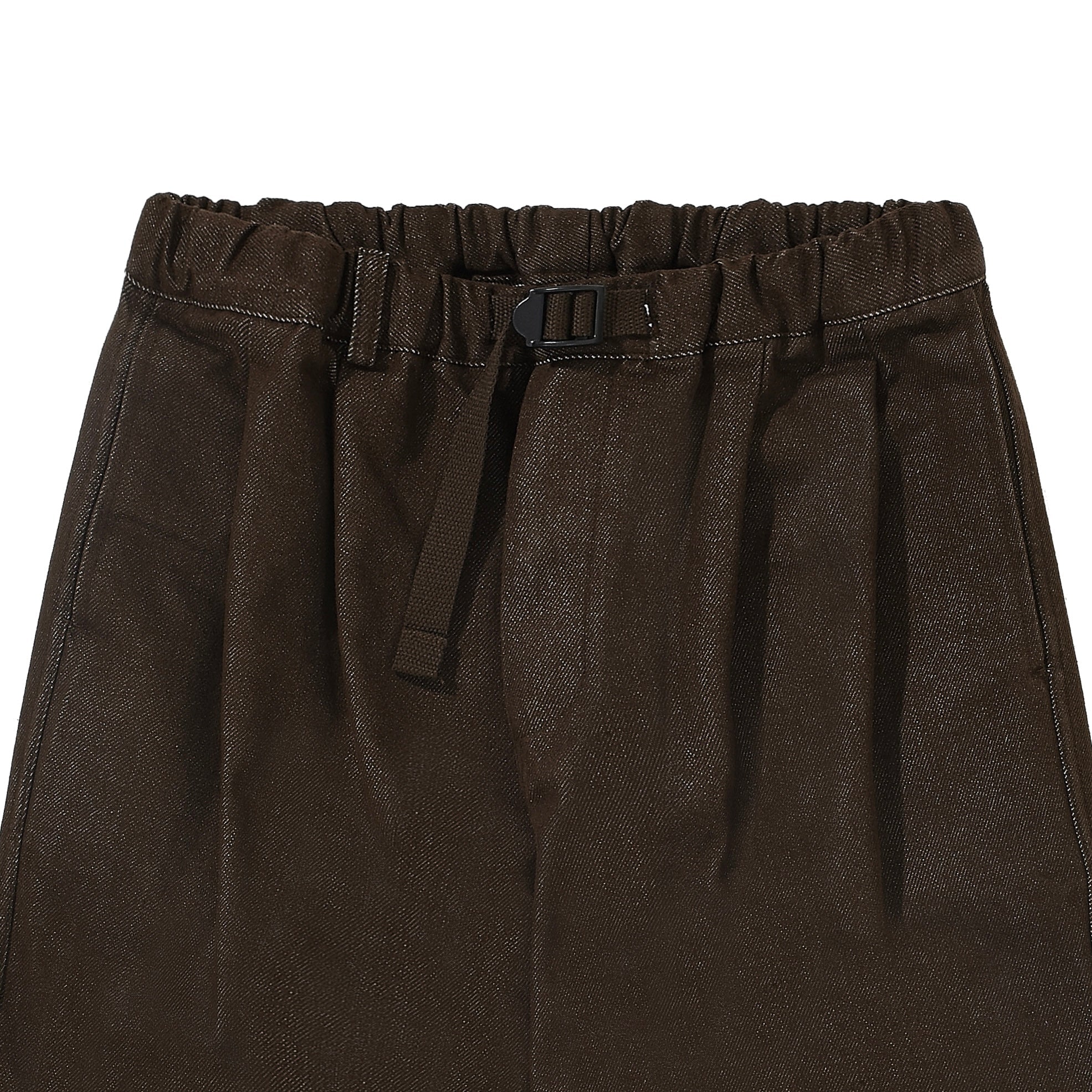 Pantaloni Two Tuck Wide Denim Brown
