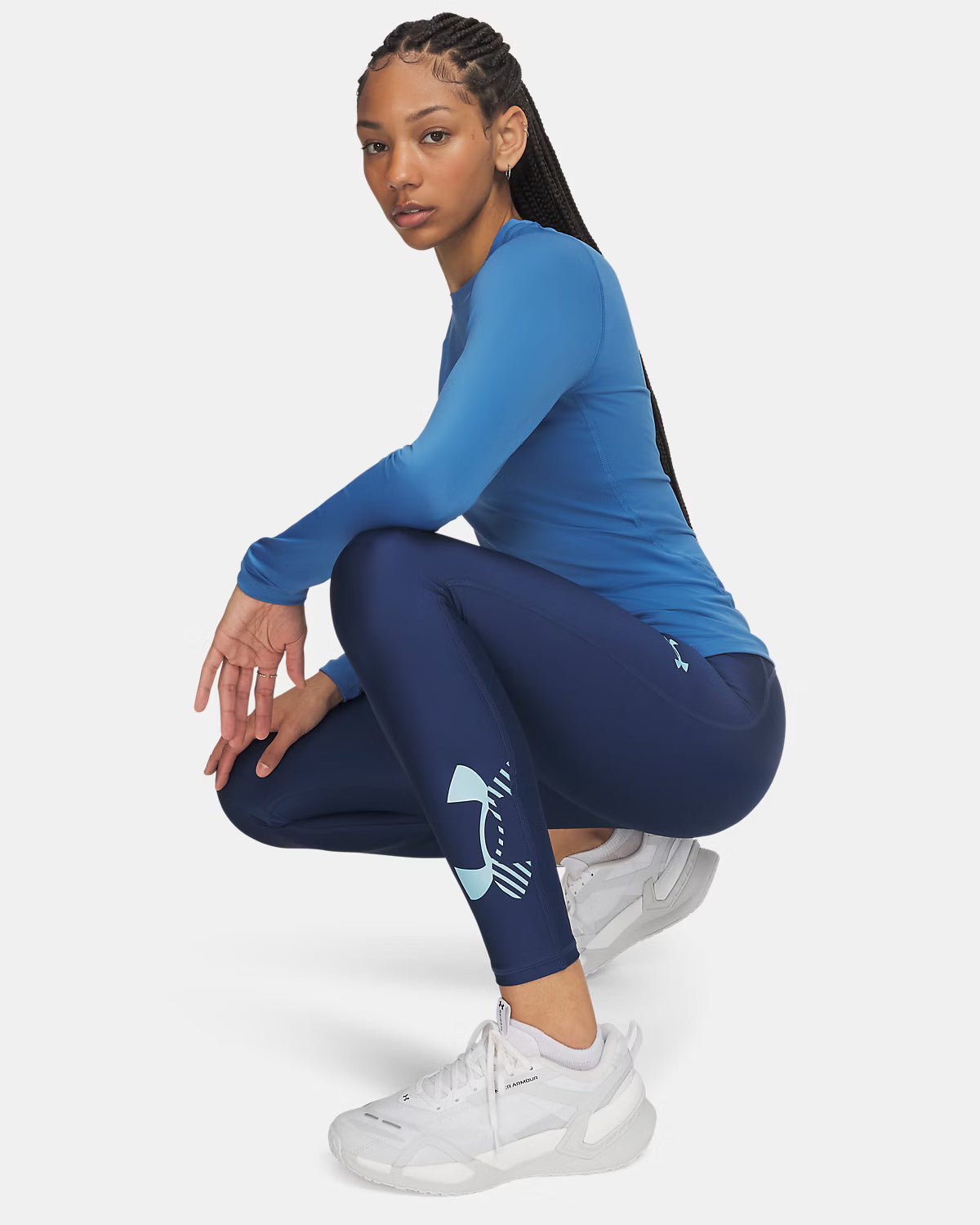 Frau HeatGear Graphic Leggings Blackout Navy