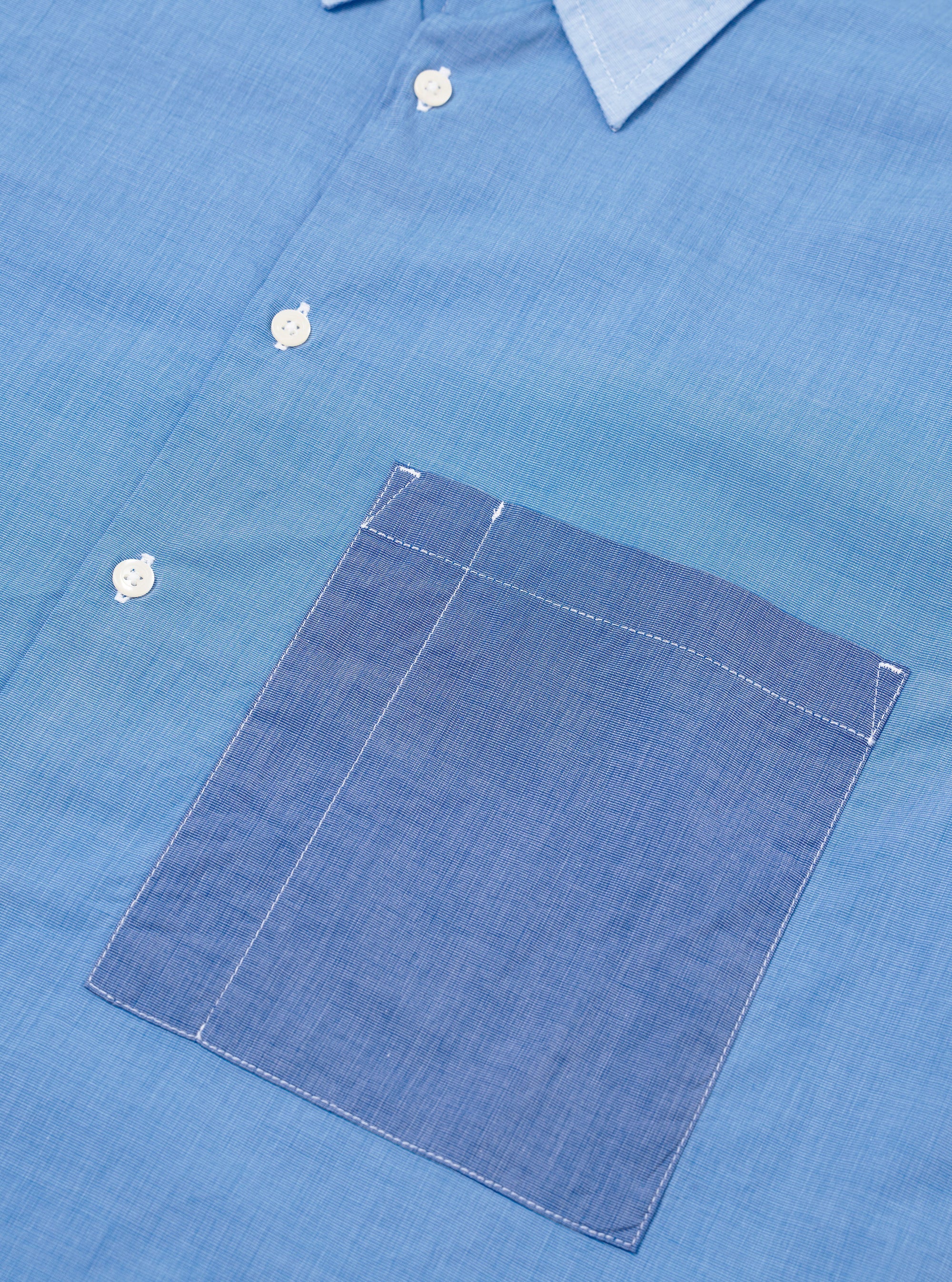 Camisa Fil A Fil Mixed Hombre Sky/Blue