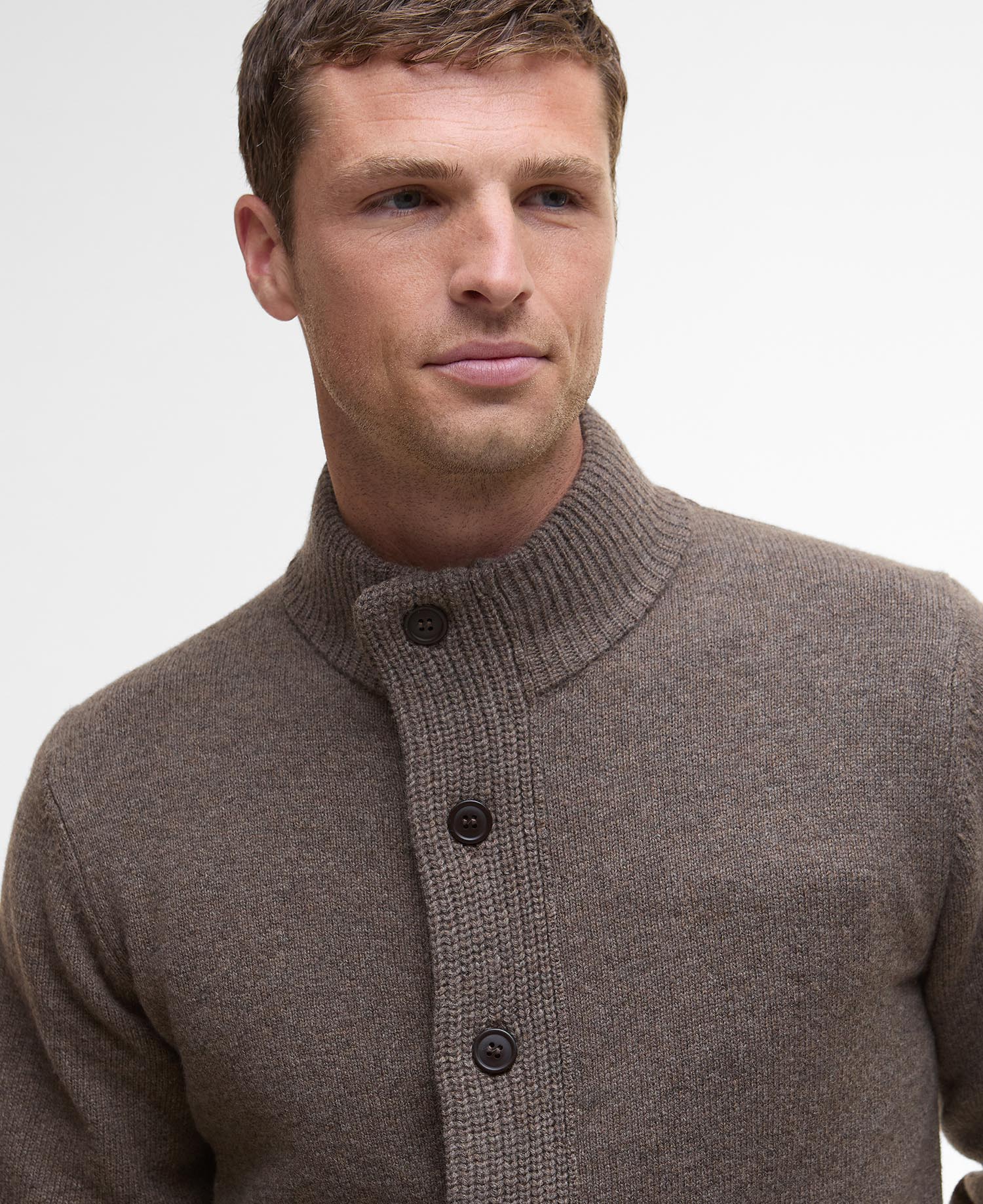 Maglia Patch Zip Uomo Dark Stone