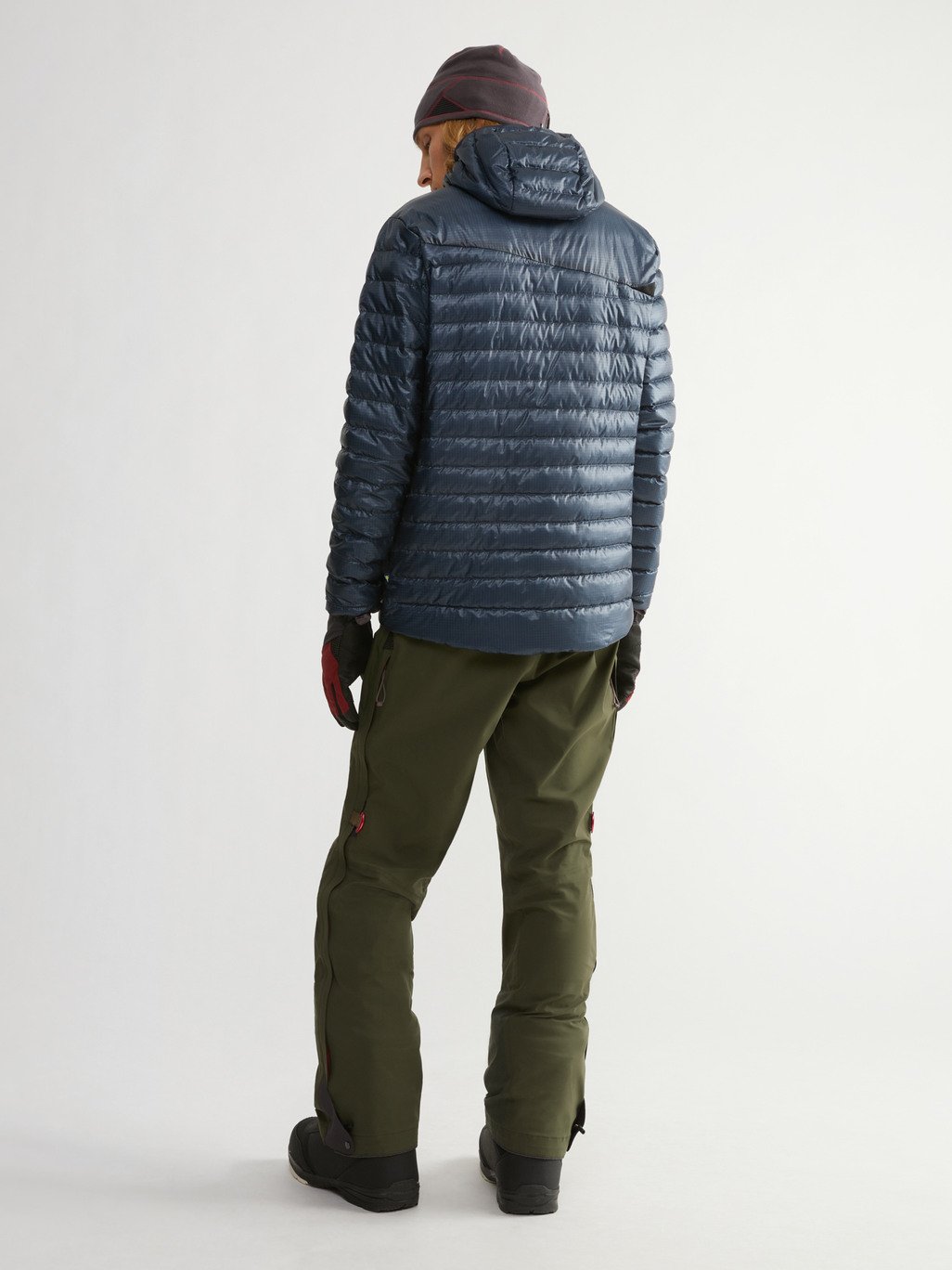 Mann Lopt Hood Jacke Indigo Blue