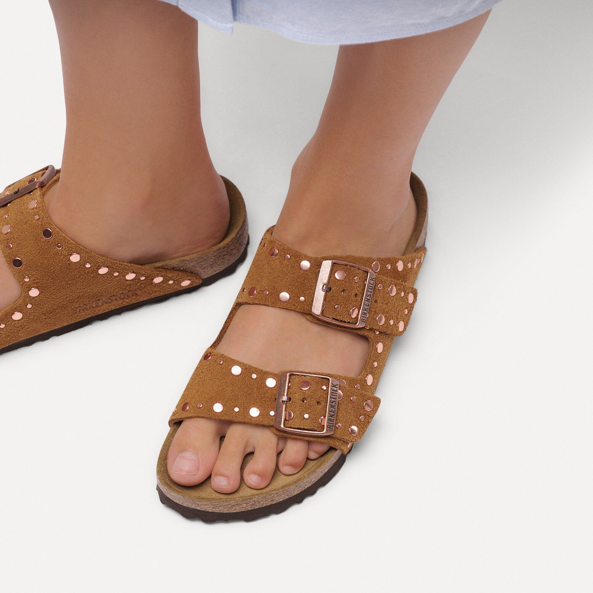 Sandalias Arizona Rivet Mujer Mink