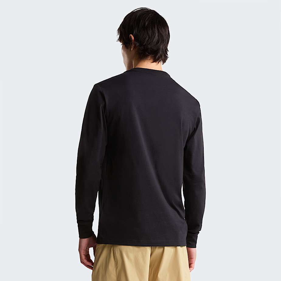 Mann Evolution Simple Dome Regular Langarm T-shirt Black
