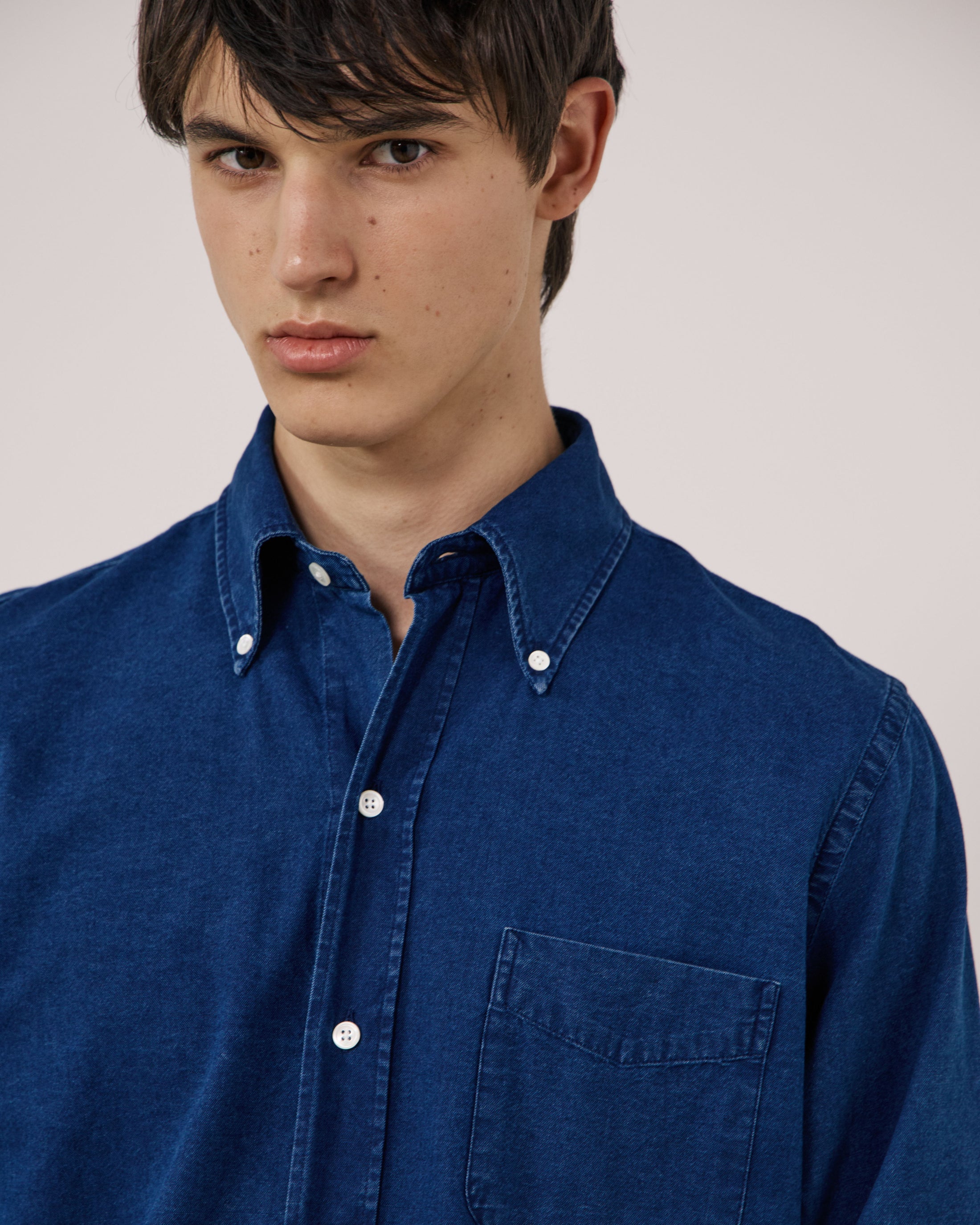 Camicia Ocbd Uomo Indigo