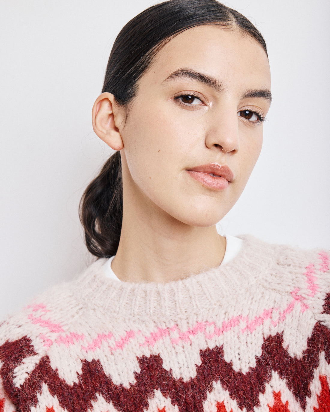 Frau Magie Pullover Off White/Pink