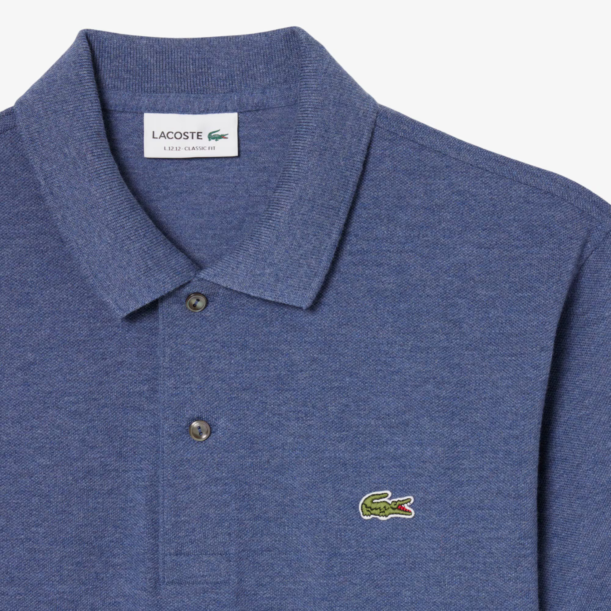 Polo Classic Fit Mèlange Uomo Blue Chine