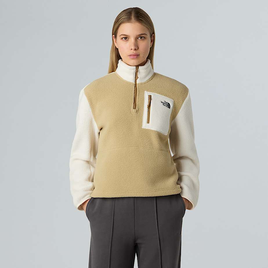 Frau Yumiori 1/4 Zip Pullover Khaki Stone/White Dune/Utility Brown