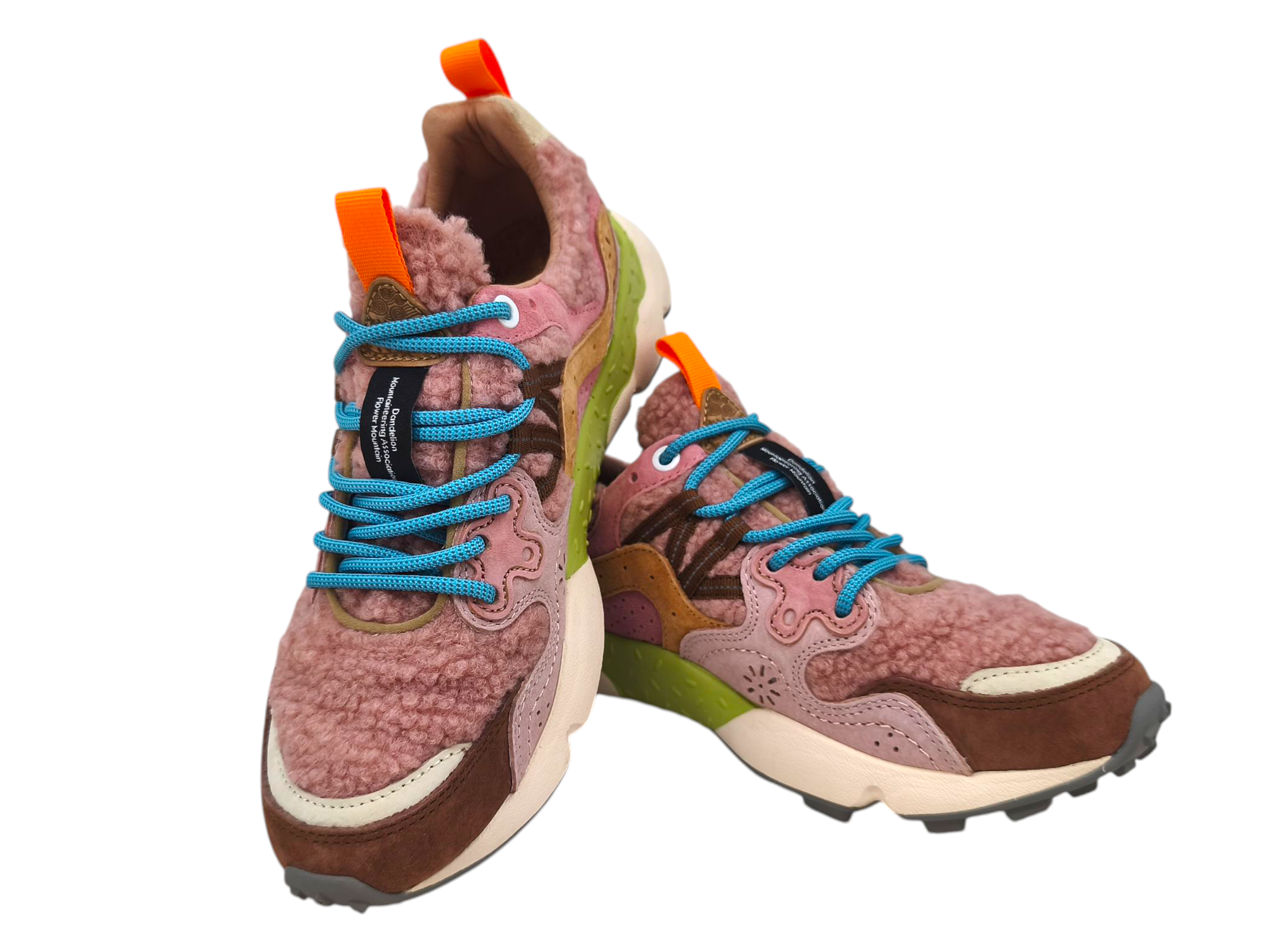 Baskets Yamano 3 Teddy Femme Taupe/Beige/Orange
