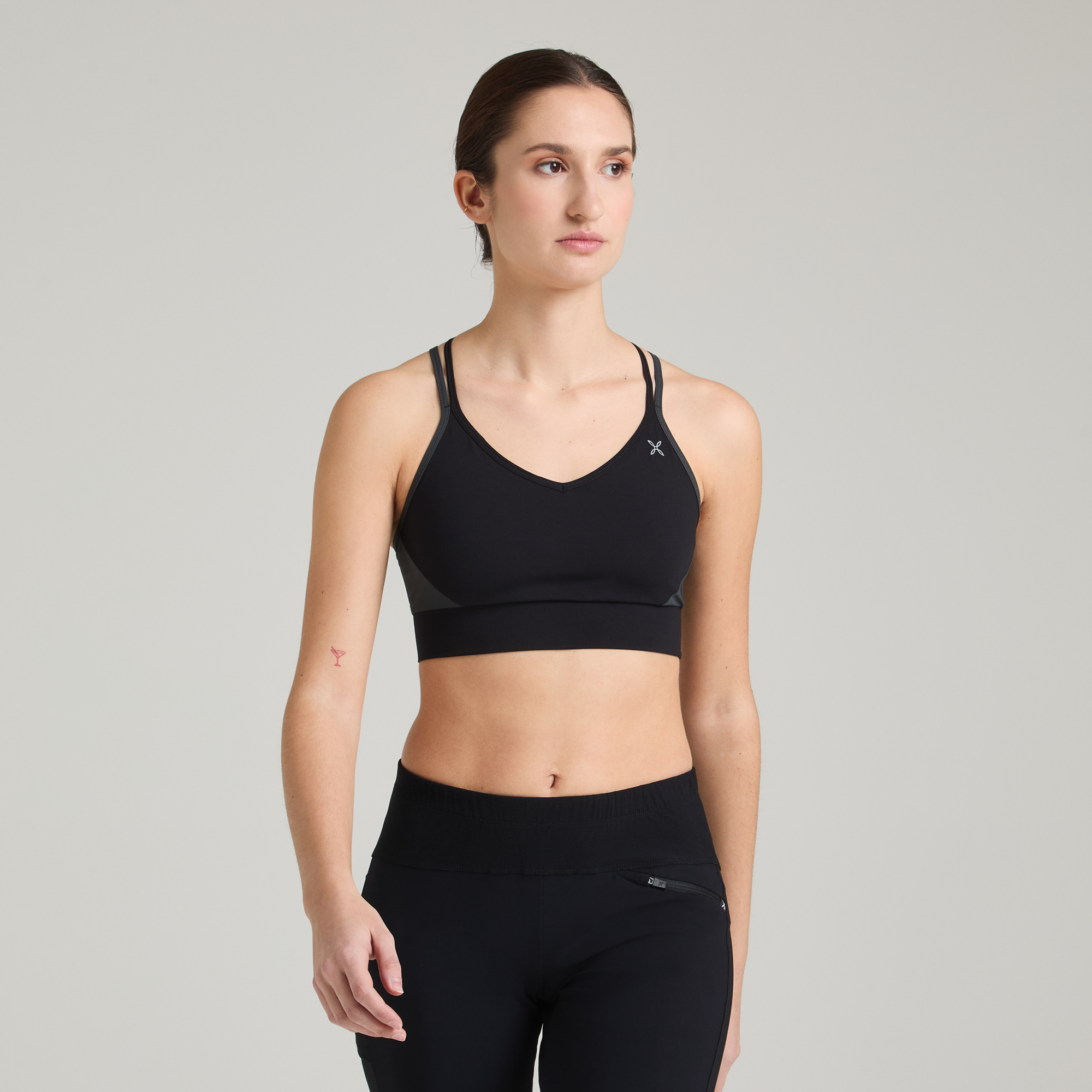 Top Crimp Cross Mujer Black/Piombo