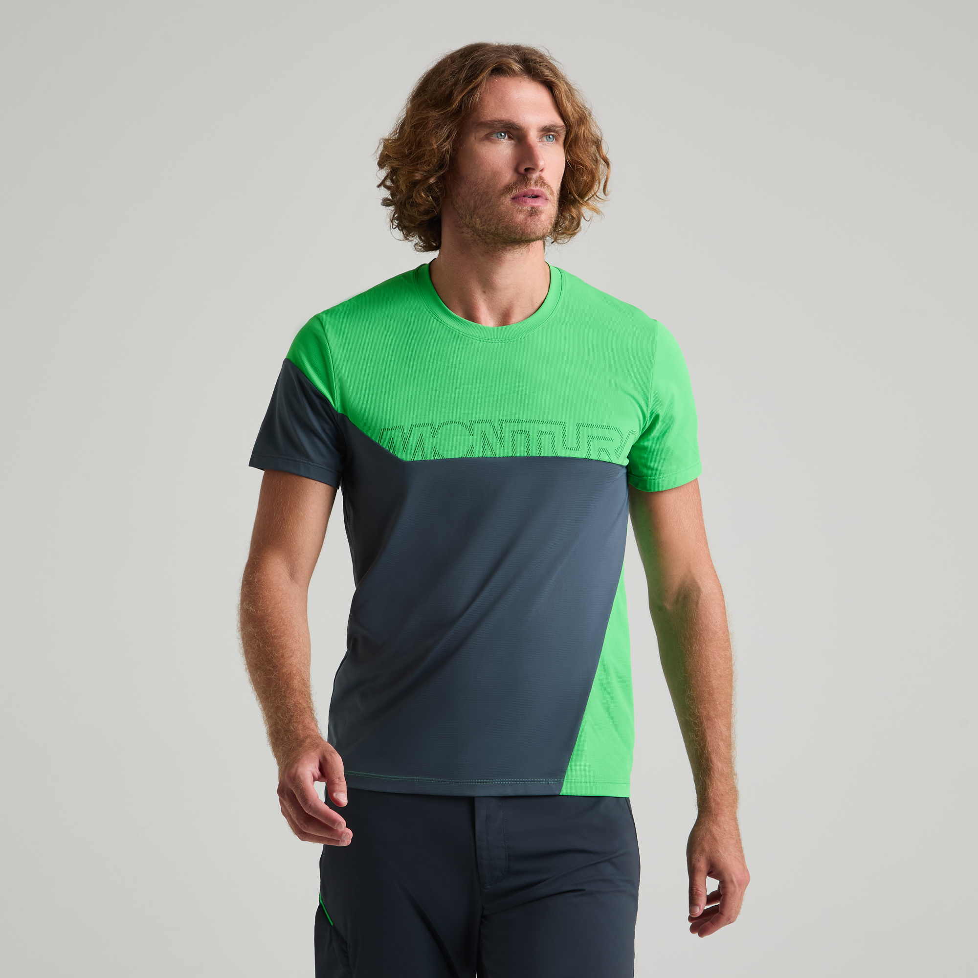 Camiseta Mix-Up Hombre Vibe Green/Piombo