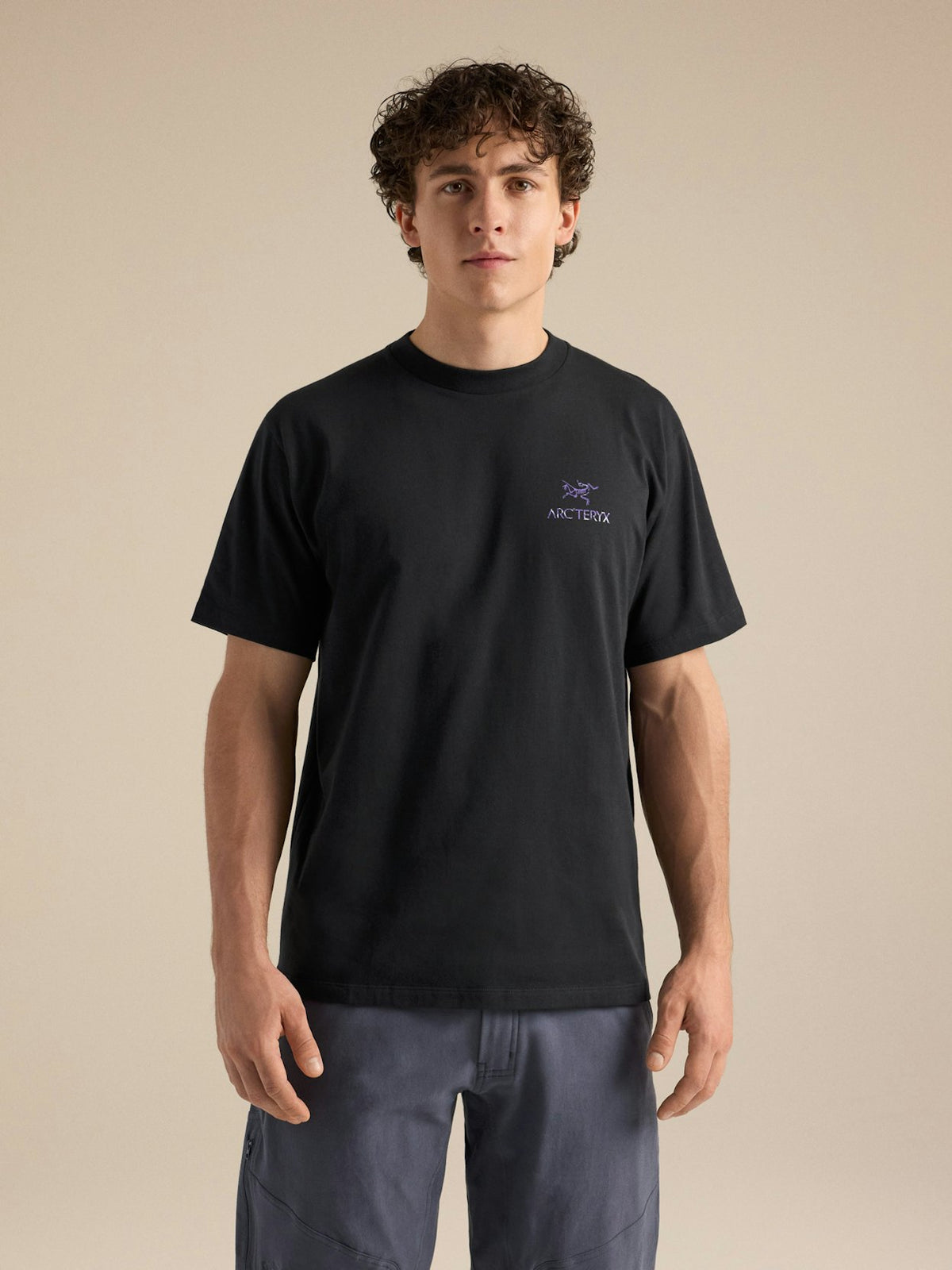 T-shirt Kragg SL Cotton Jug Uomo Black/Violectric