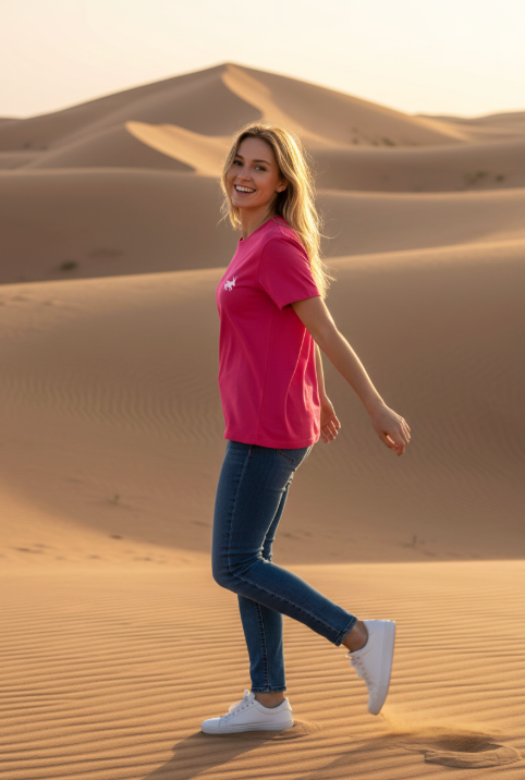 T-shirt Classic Logo Femme Electric Magenta