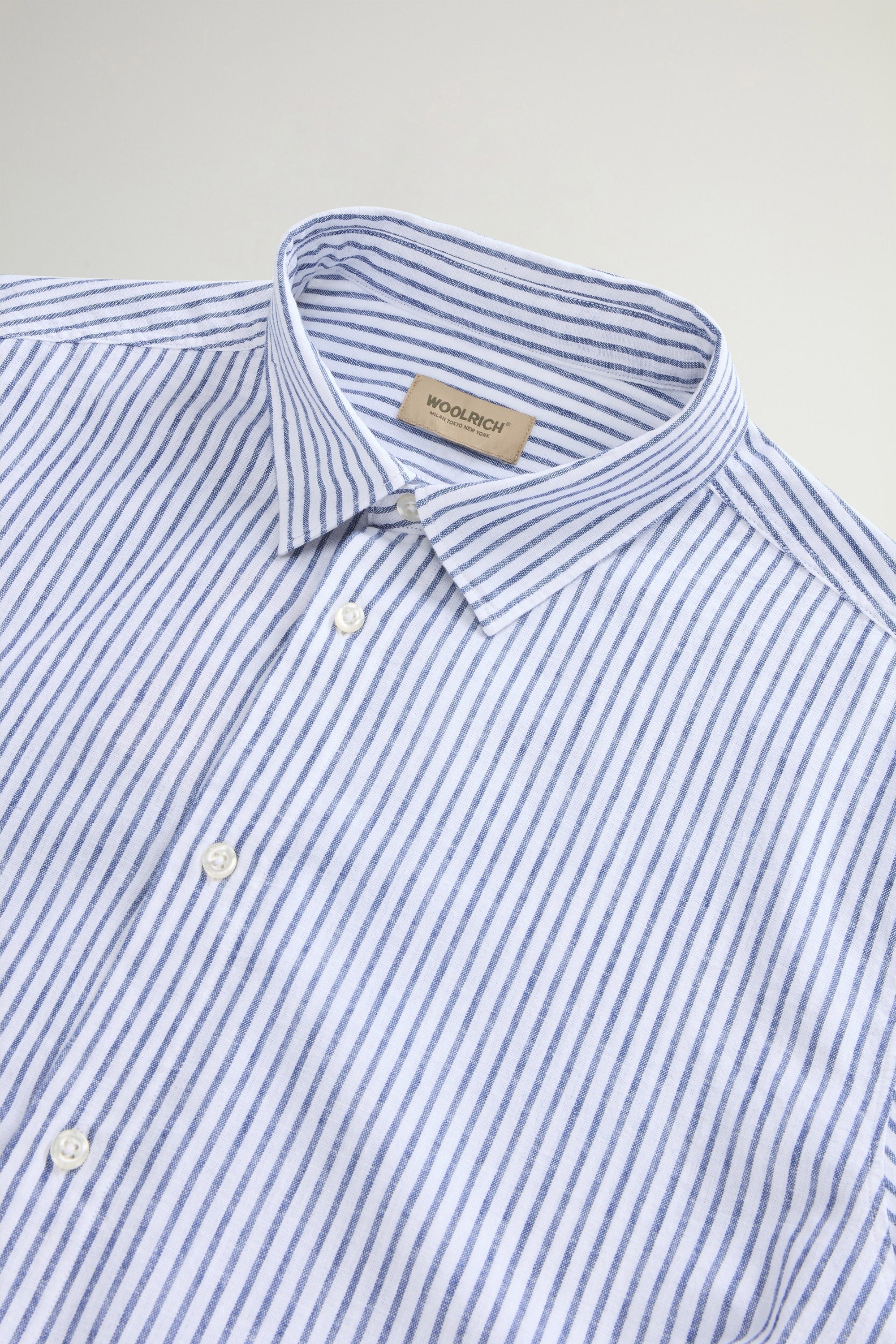 Chemise Linen Stripe Homme Blue