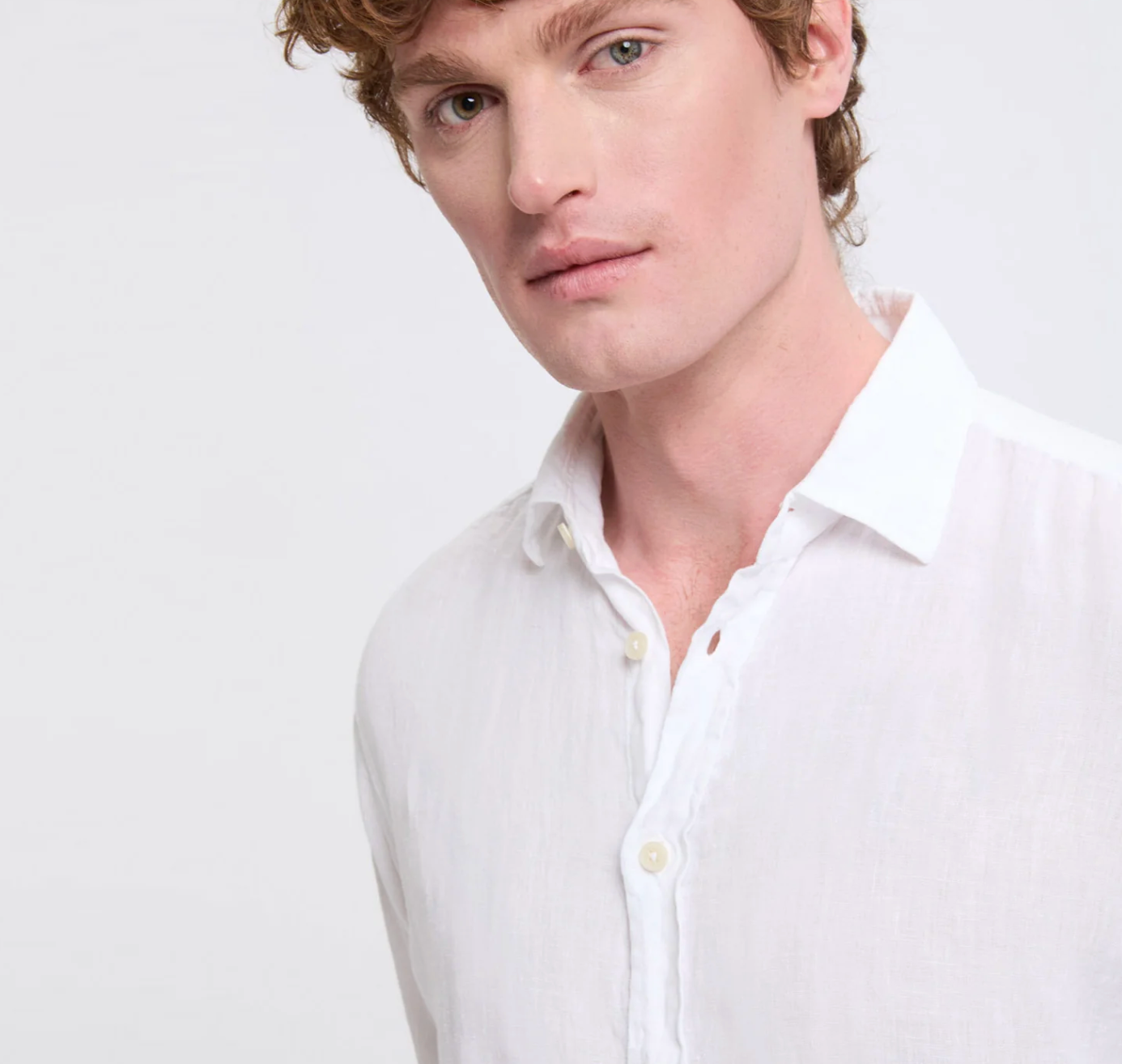 Camicia Bradford Linen Uomo Bianca