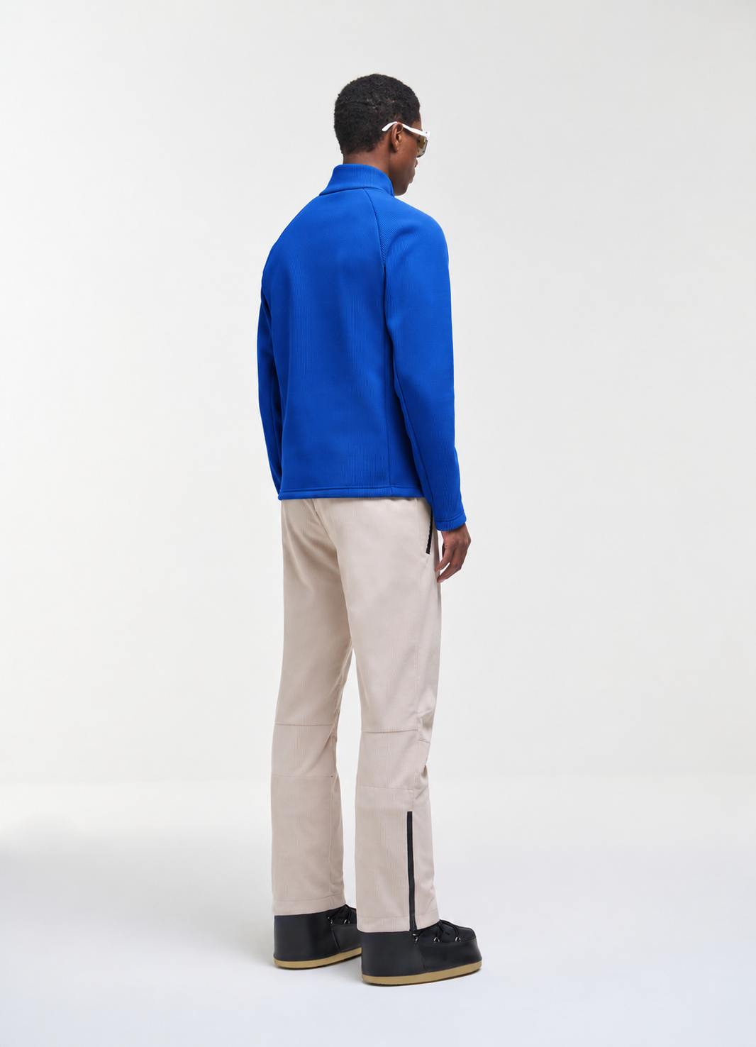 Men's Rib-Knit Ski Jumper Blu Midnight