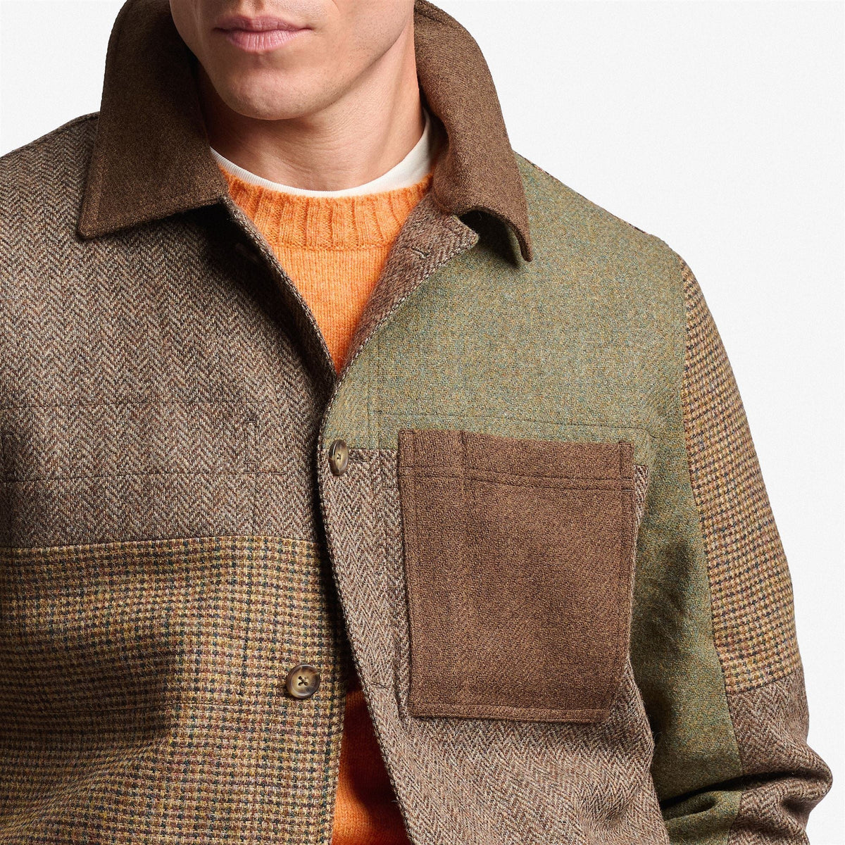 Giacca Dorr Patchwork Brown Multicolor