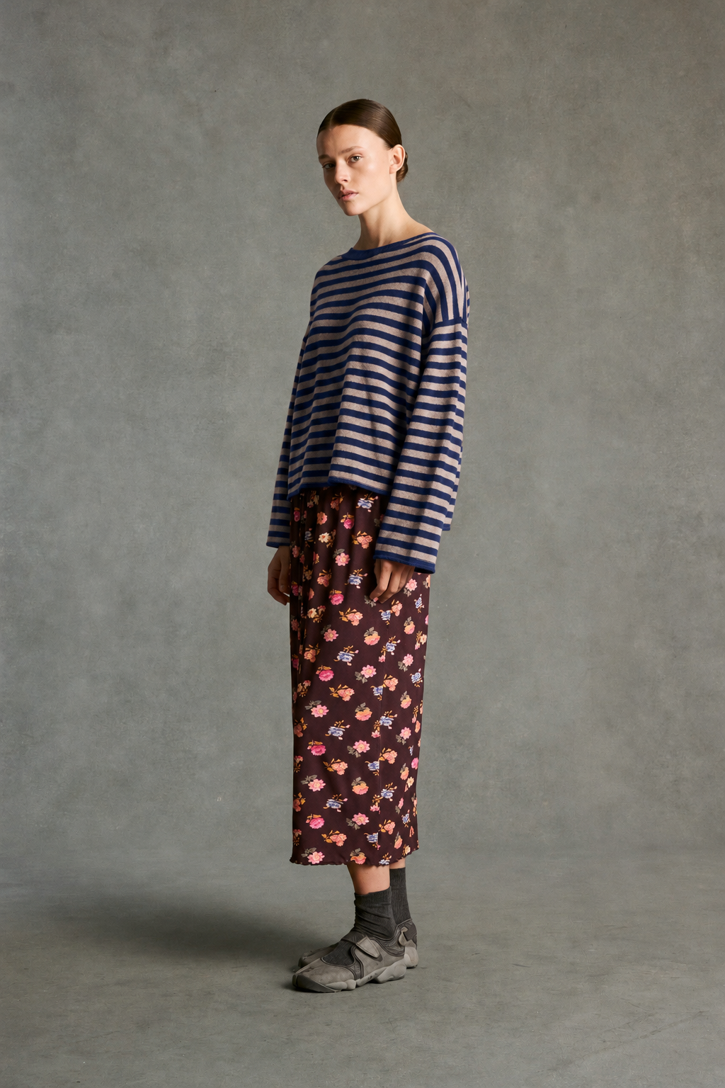 Maglia Vanessa Stripe Donna Navy/Latte