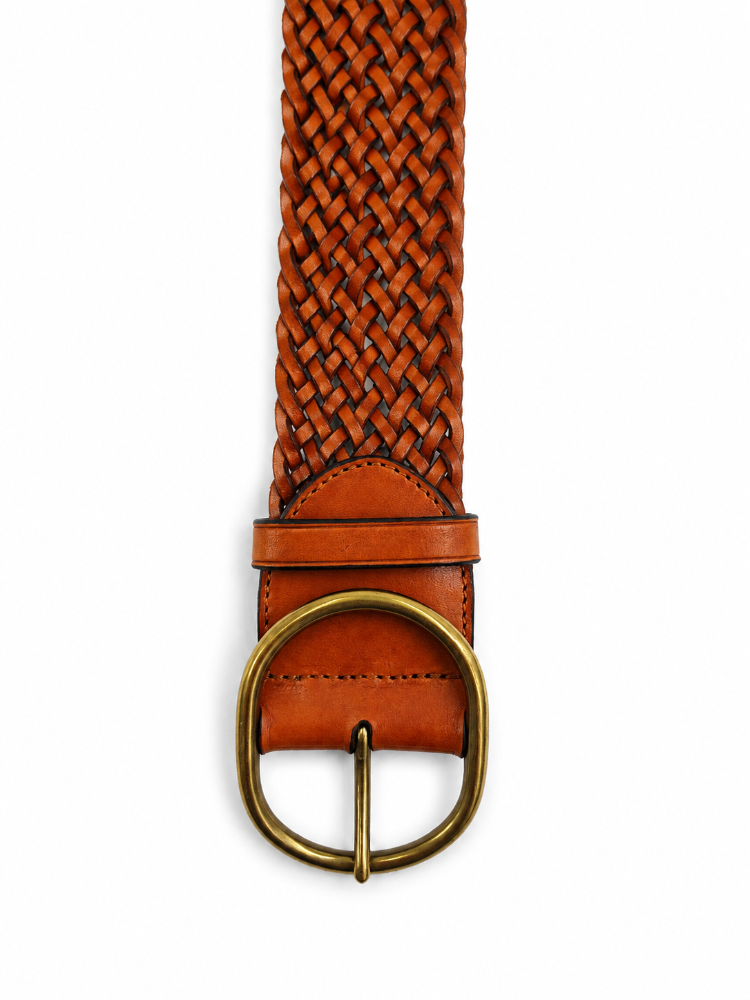 Cintura 16Play Oval Buckle 5Cm Donna Tan/Black Edges