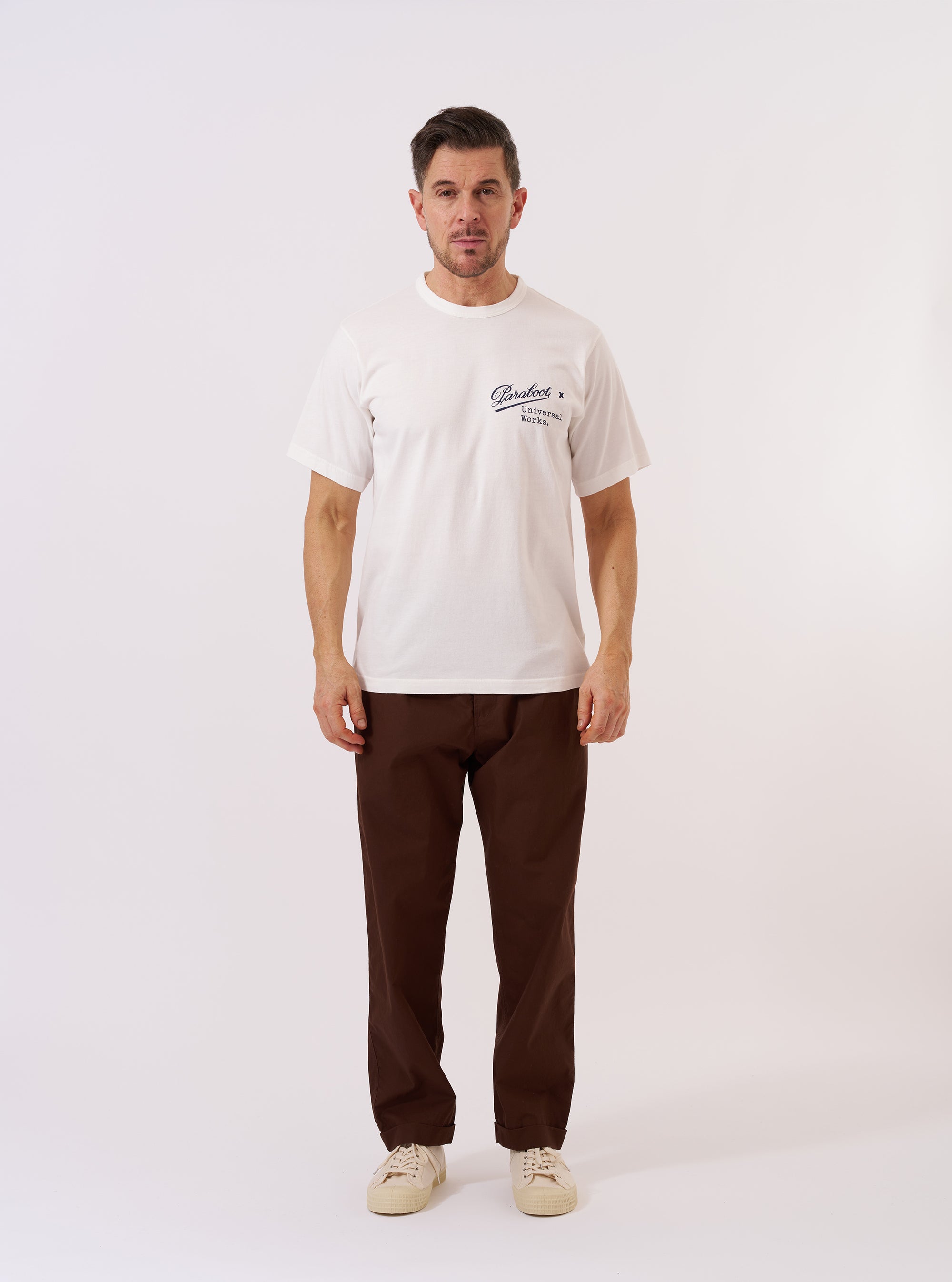 T-shirt Single Jersey Print Uomo Ecru