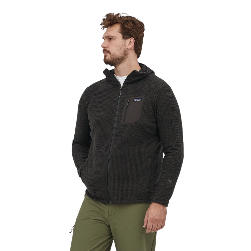 Patagonia | Maglia R1 Air Full-Zip Hoody Uomo Black - Fabbrica Ski Sises